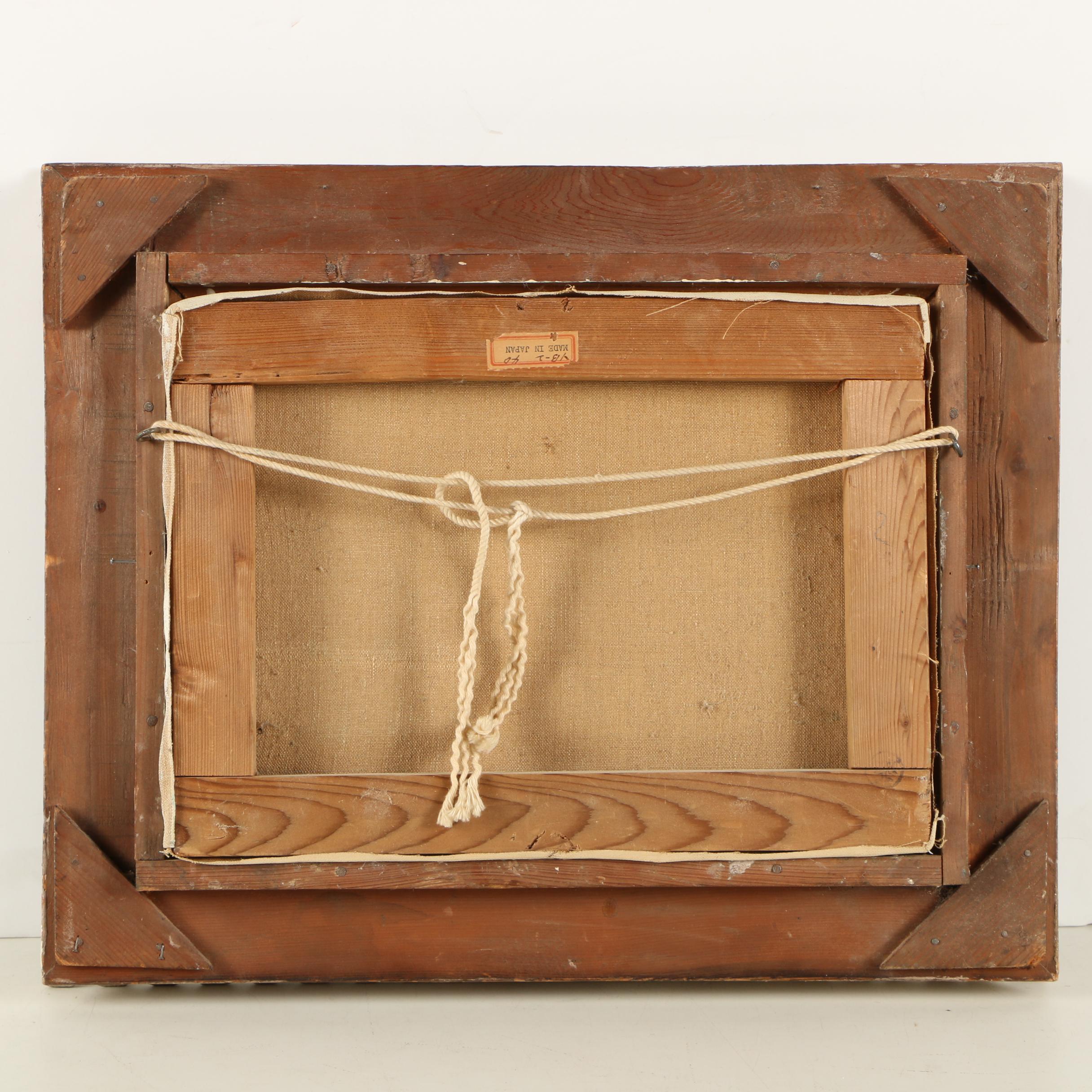 S. Tachi Oil Painting of a Waterfront Landscape