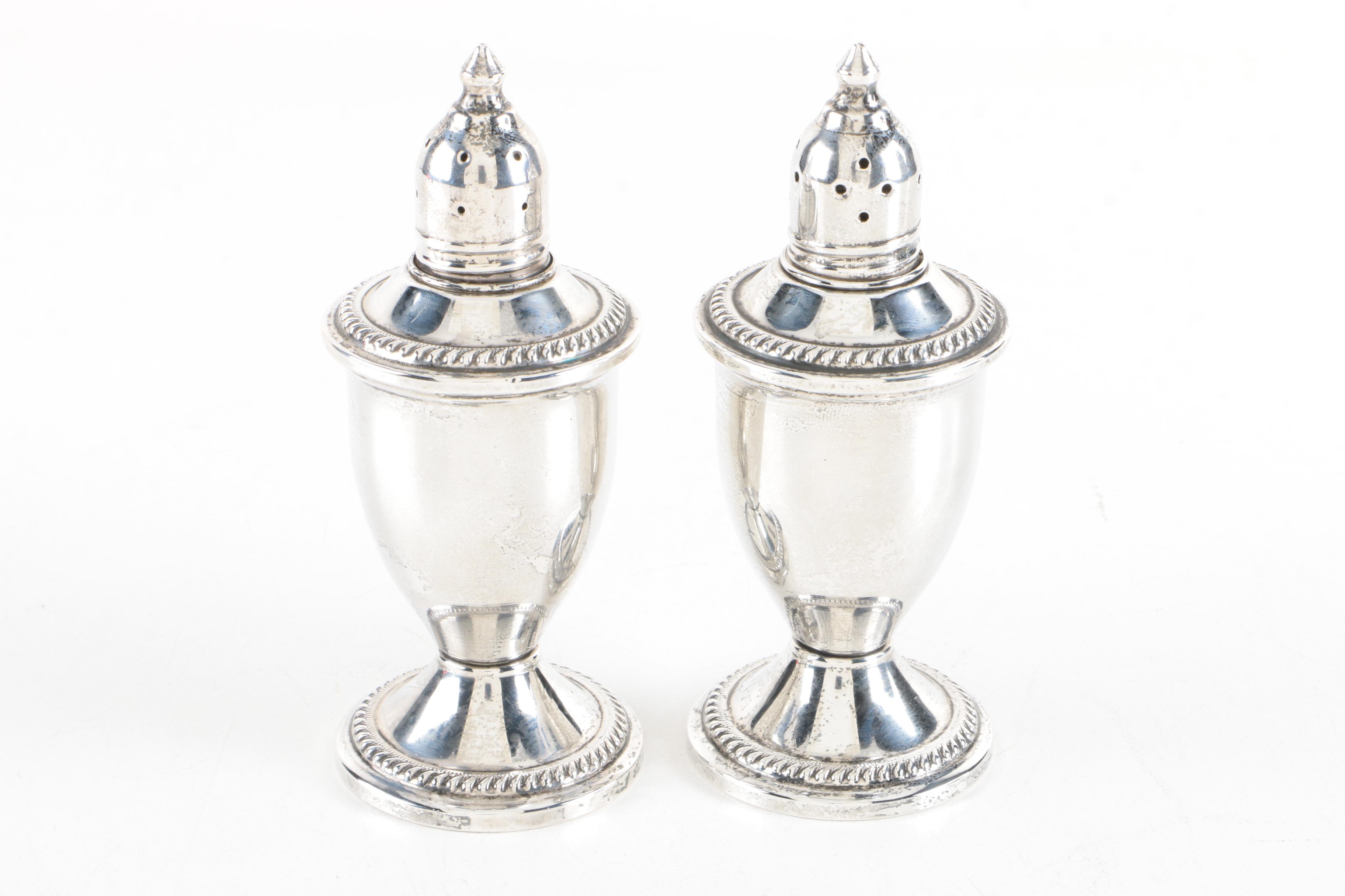 Pair of Weighted Sterling Silver Salt and Pepper Shakers