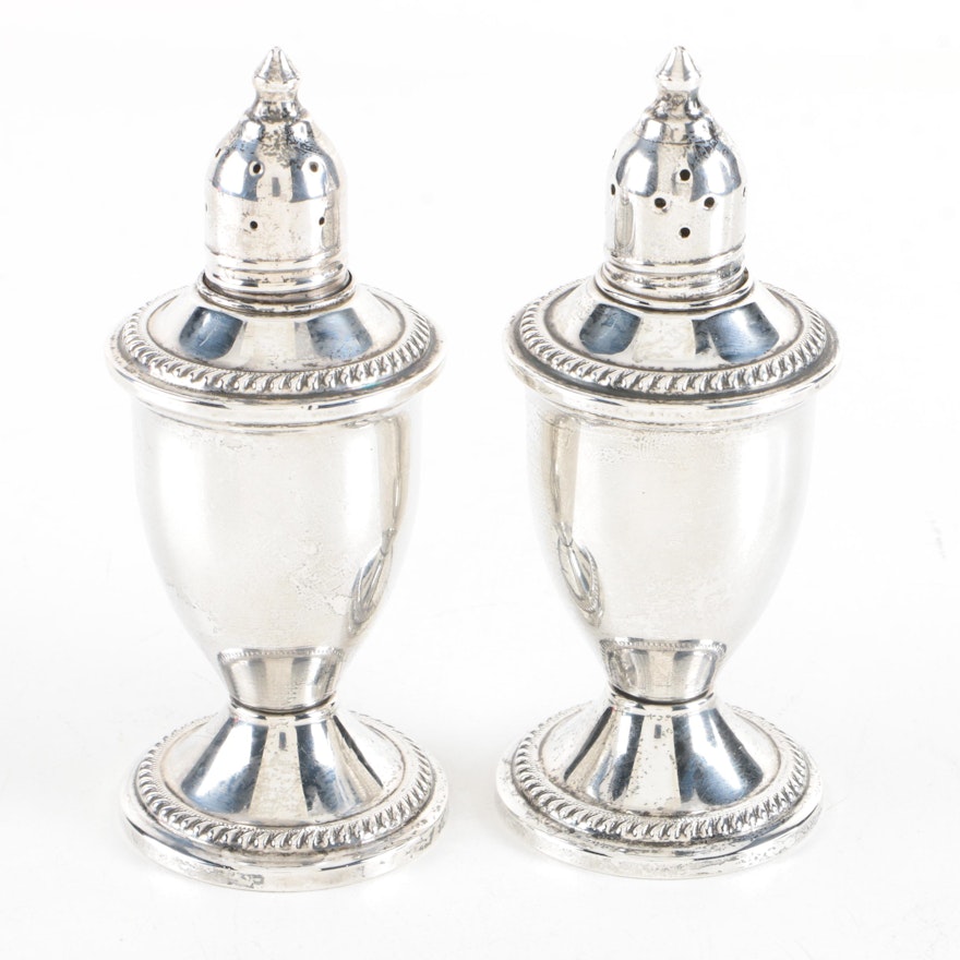 Pair of Weighted Sterling Silver Salt and Pepper Shakers