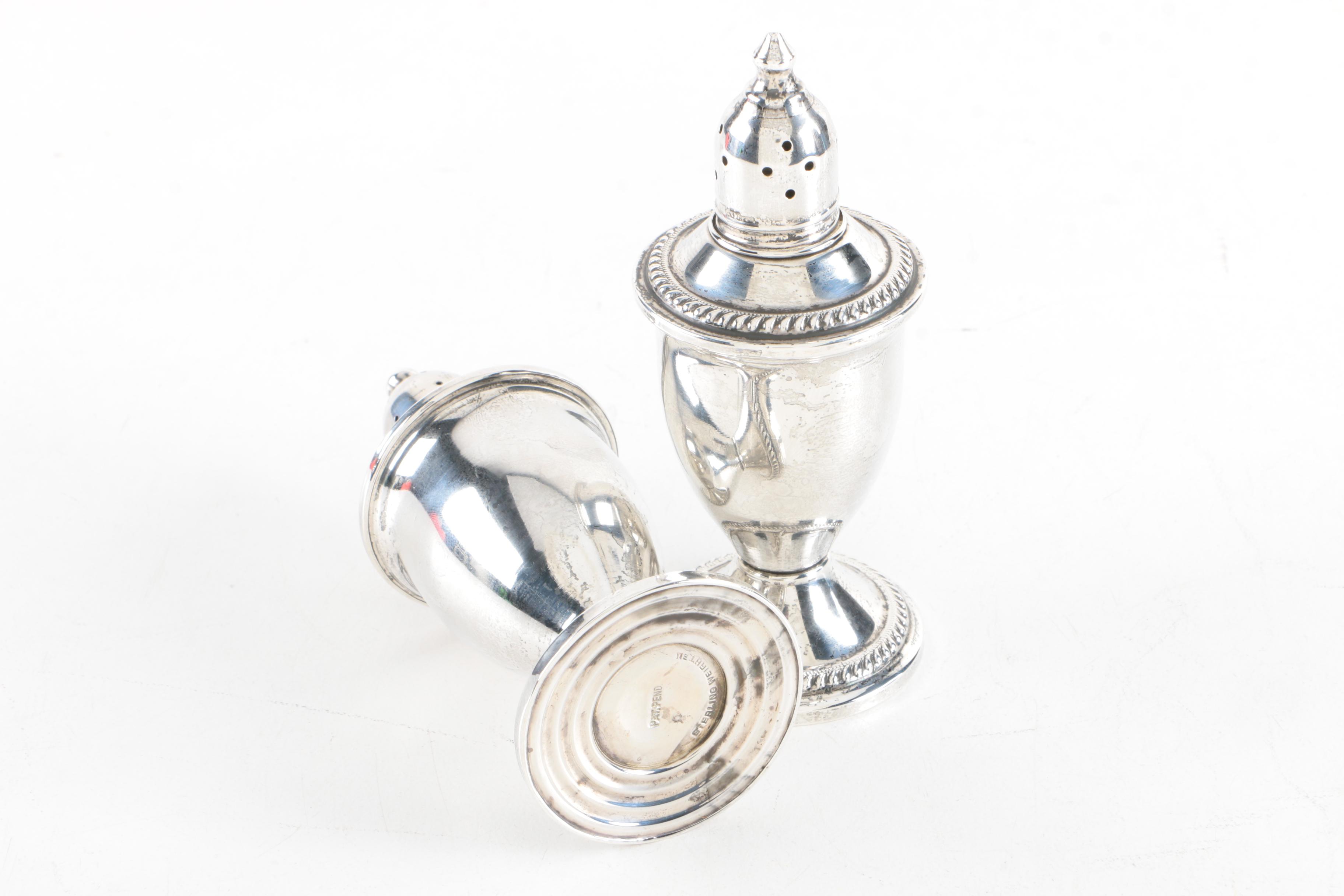 Pair of Weighted Sterling Silver Salt and Pepper Shakers
