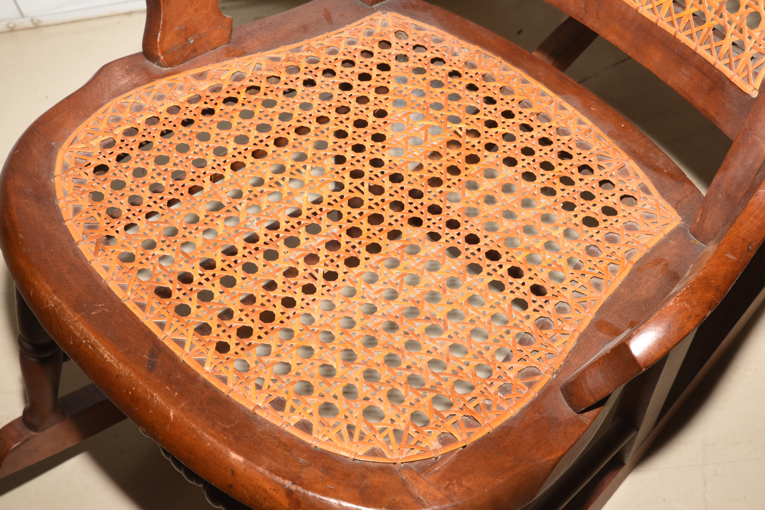 Vintage Caned Rocking Chair