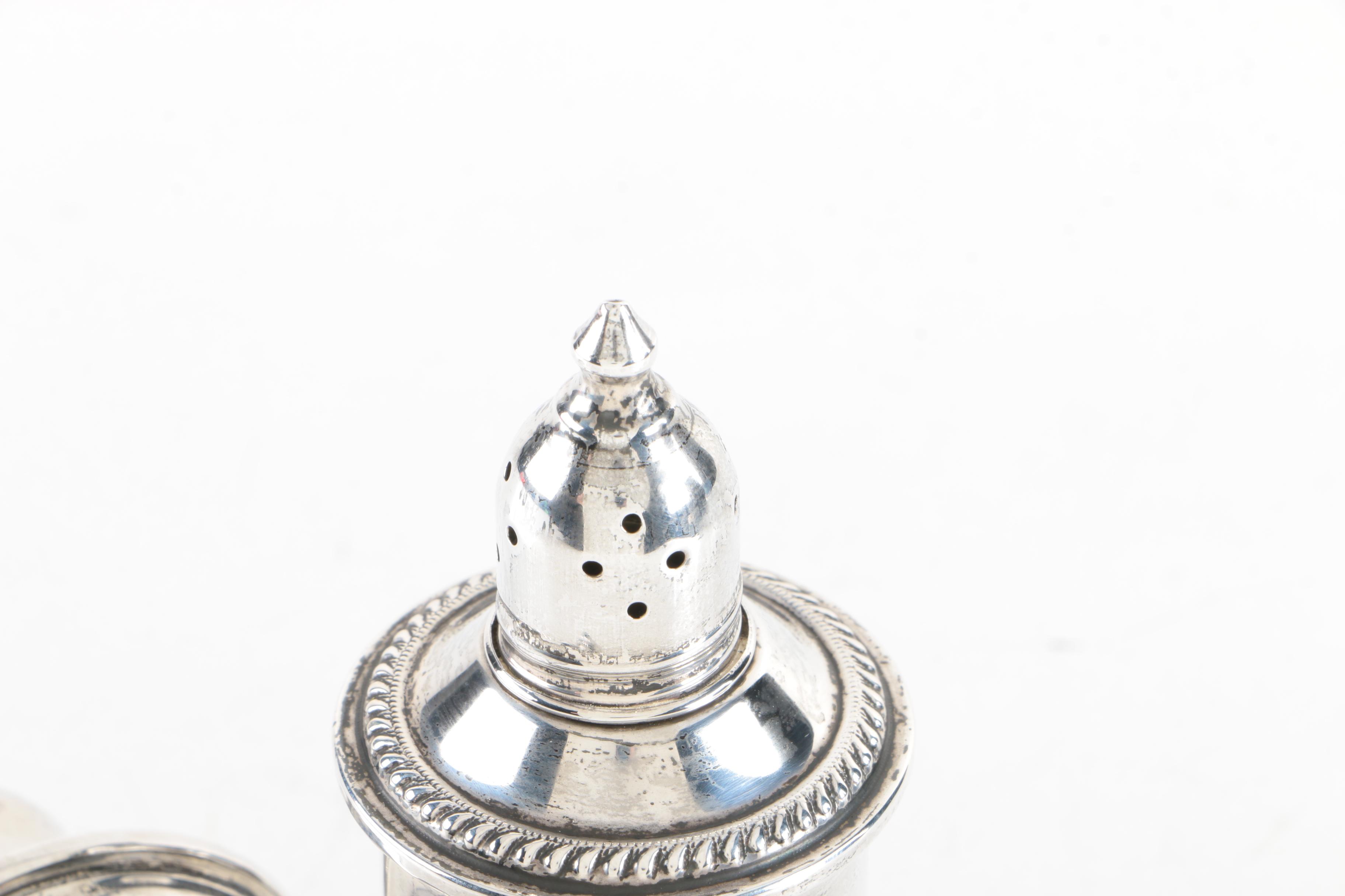 Pair of Weighted Sterling Silver Salt and Pepper Shakers