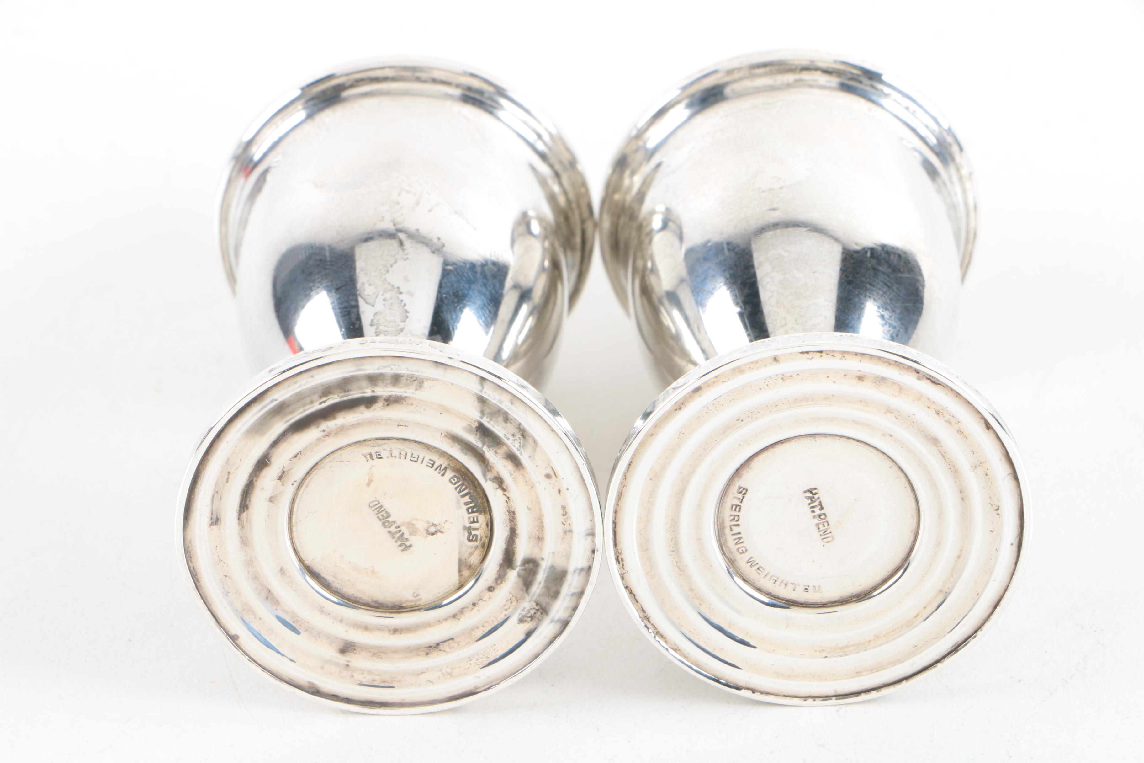 Pair of Weighted Sterling Silver Salt and Pepper Shakers