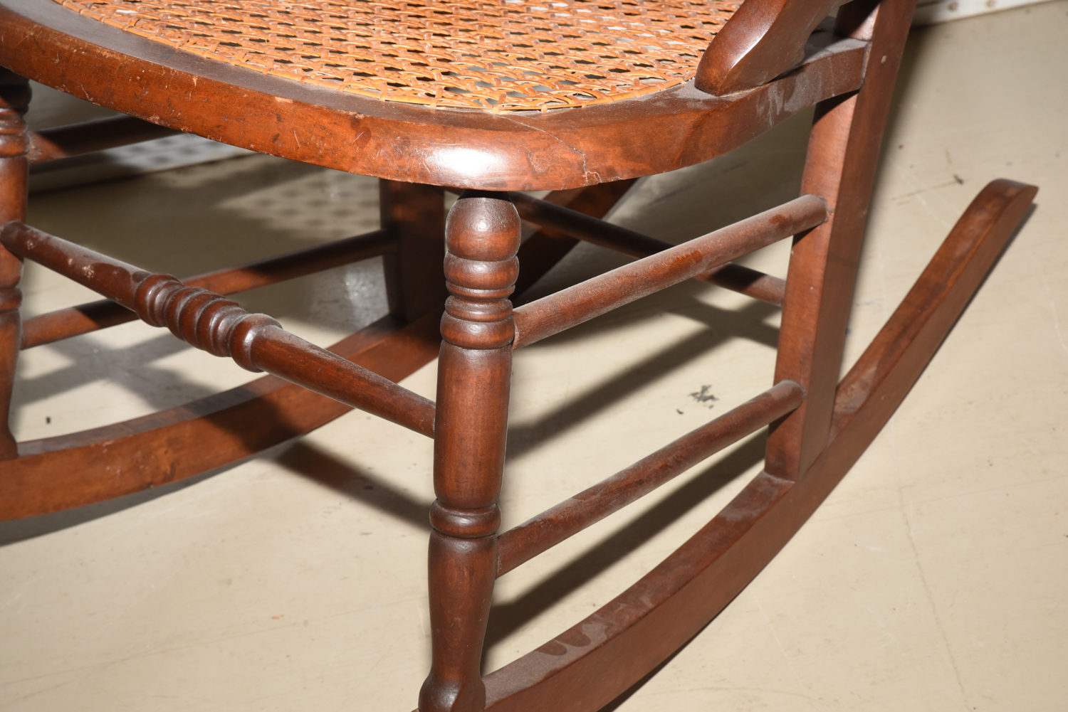 Vintage Caned Rocking Chair