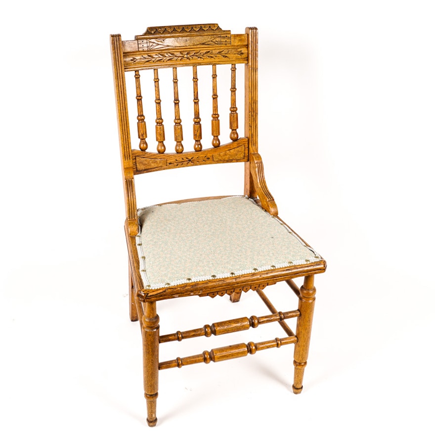 Antique Eastlake Oak Chair