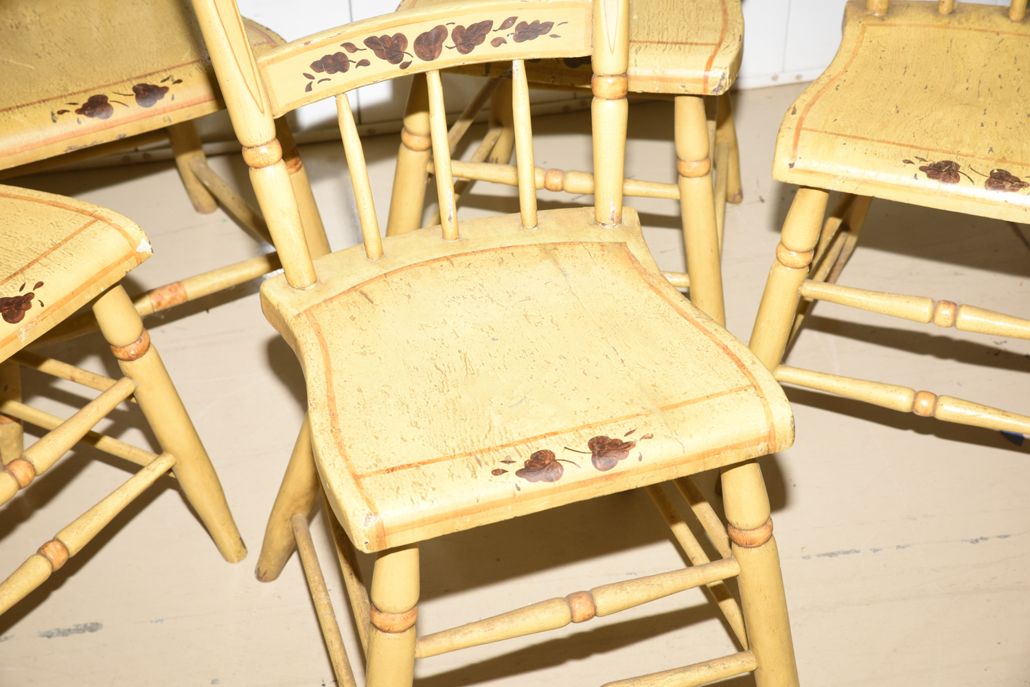 Vintage Hitchcock Style Painted Side Chairs