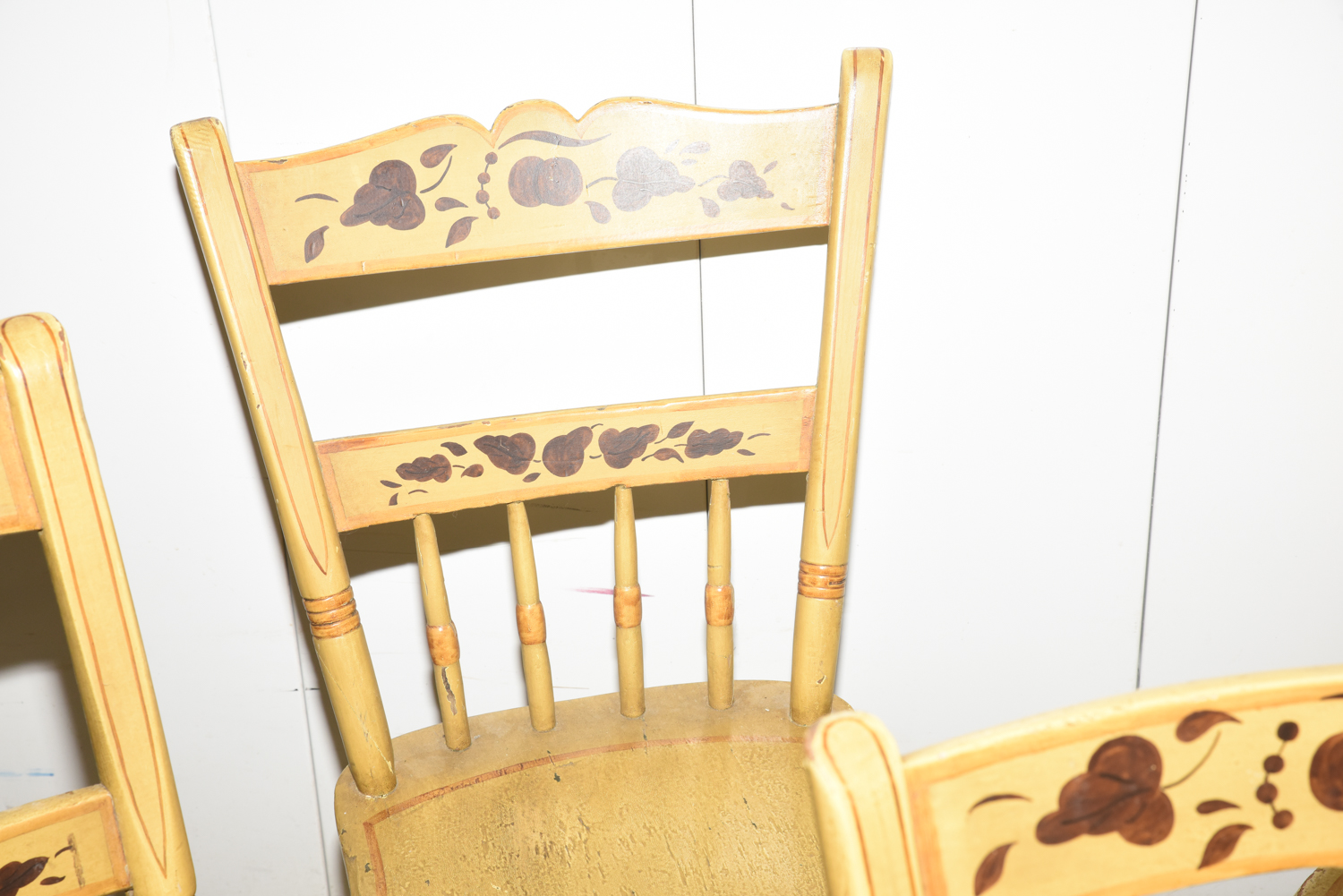 Vintage Hitchcock Style Painted Side Chairs