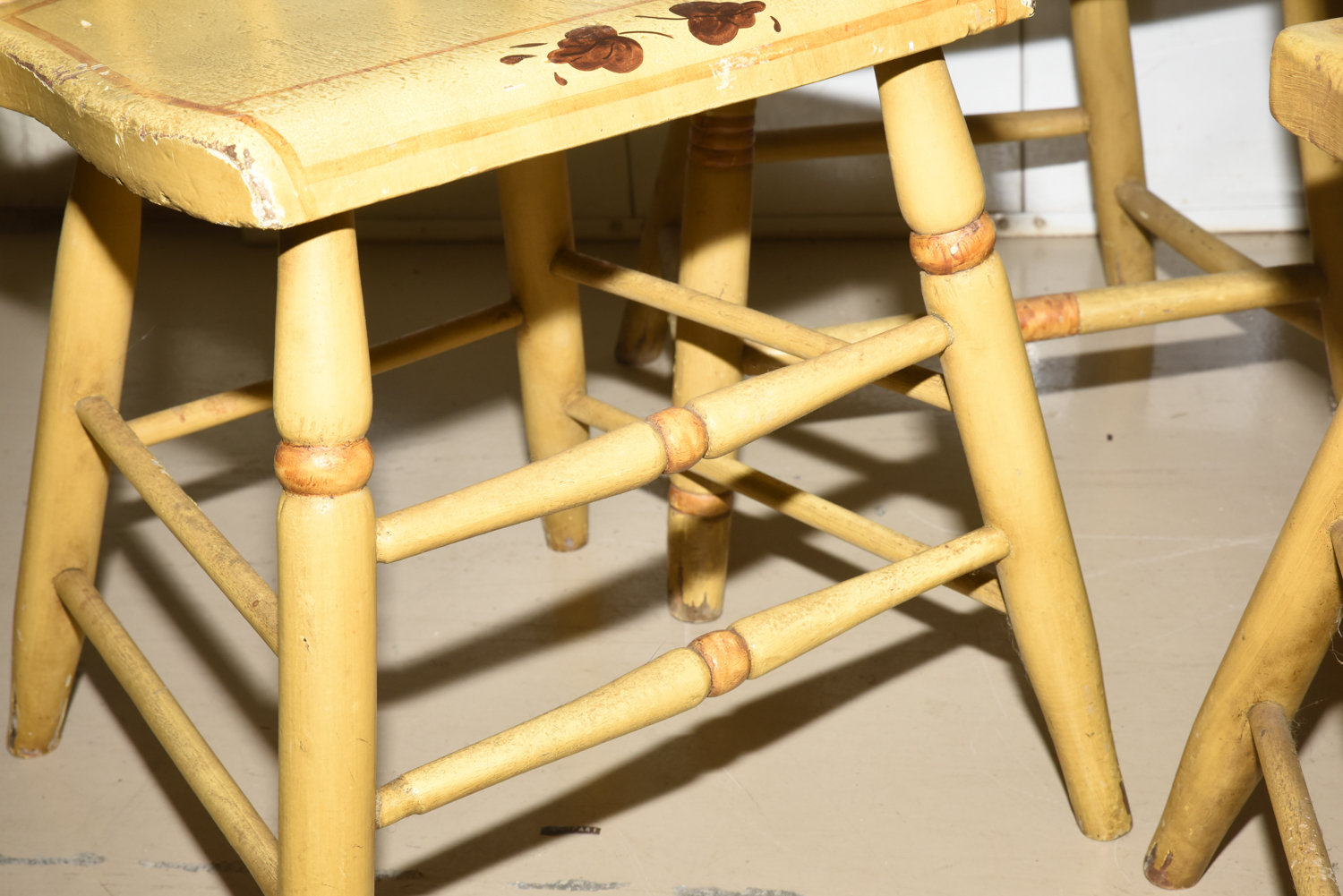 Vintage Hitchcock Style Painted Side Chairs