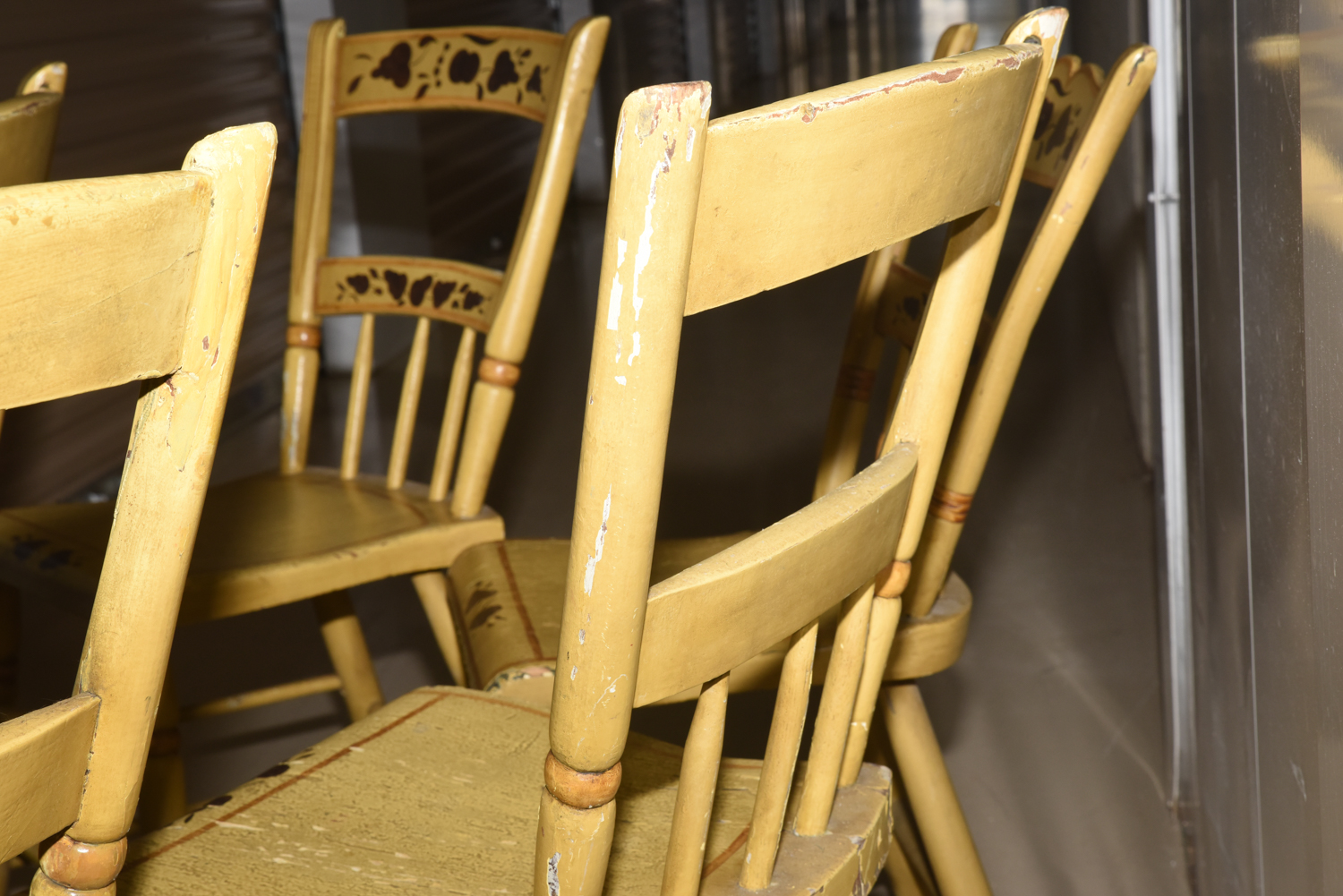 Vintage Hitchcock Style Painted Side Chairs