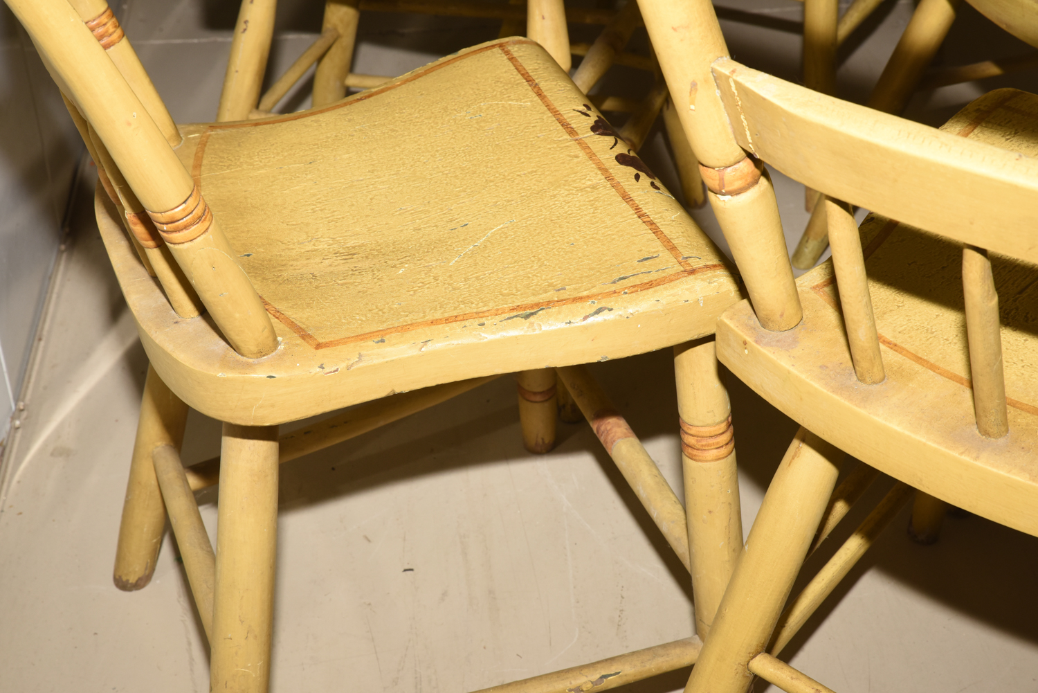 Vintage Hitchcock Style Painted Side Chairs