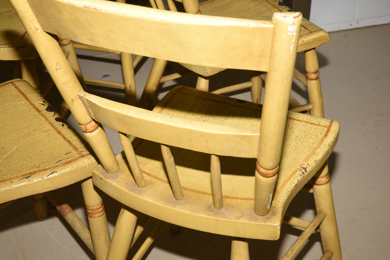 Vintage Hitchcock Style Painted Side Chairs