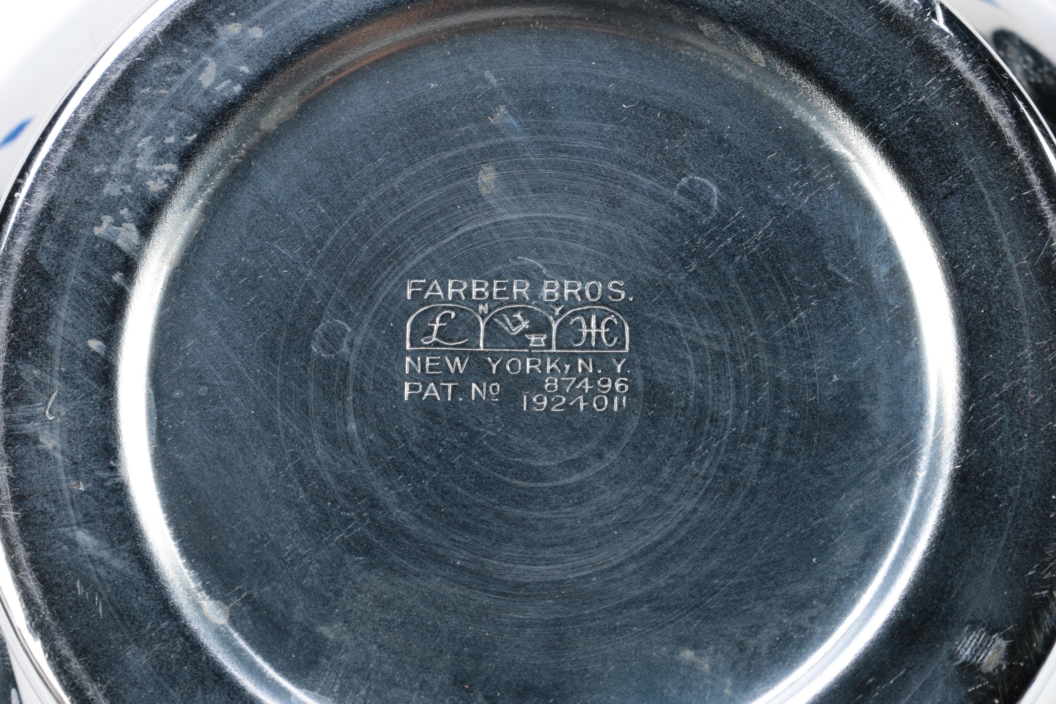 Farber Bros. and Cambridge Glass Cobalt Blue Decanter Set