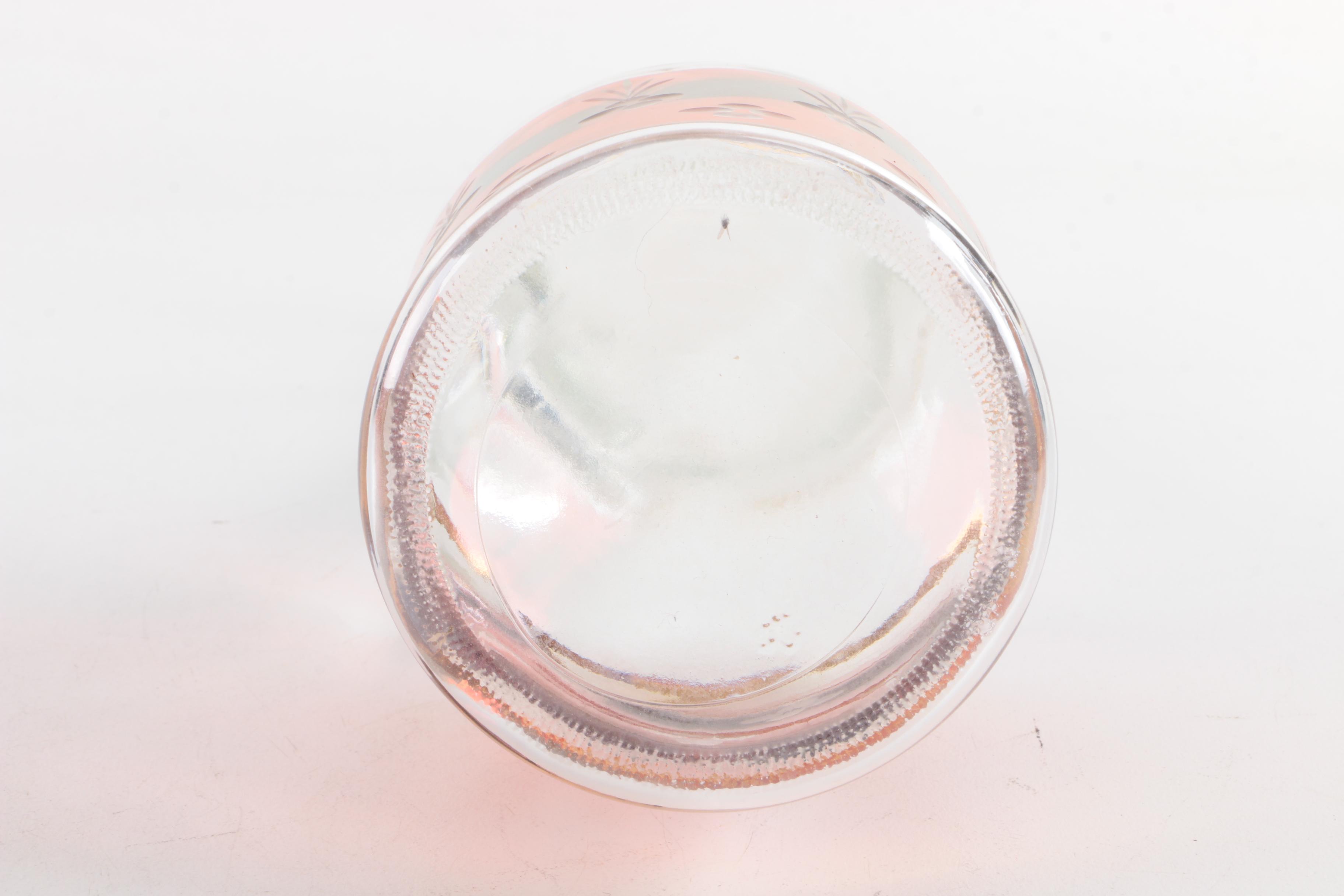 Flashed Cranberry Decanter and Glasses