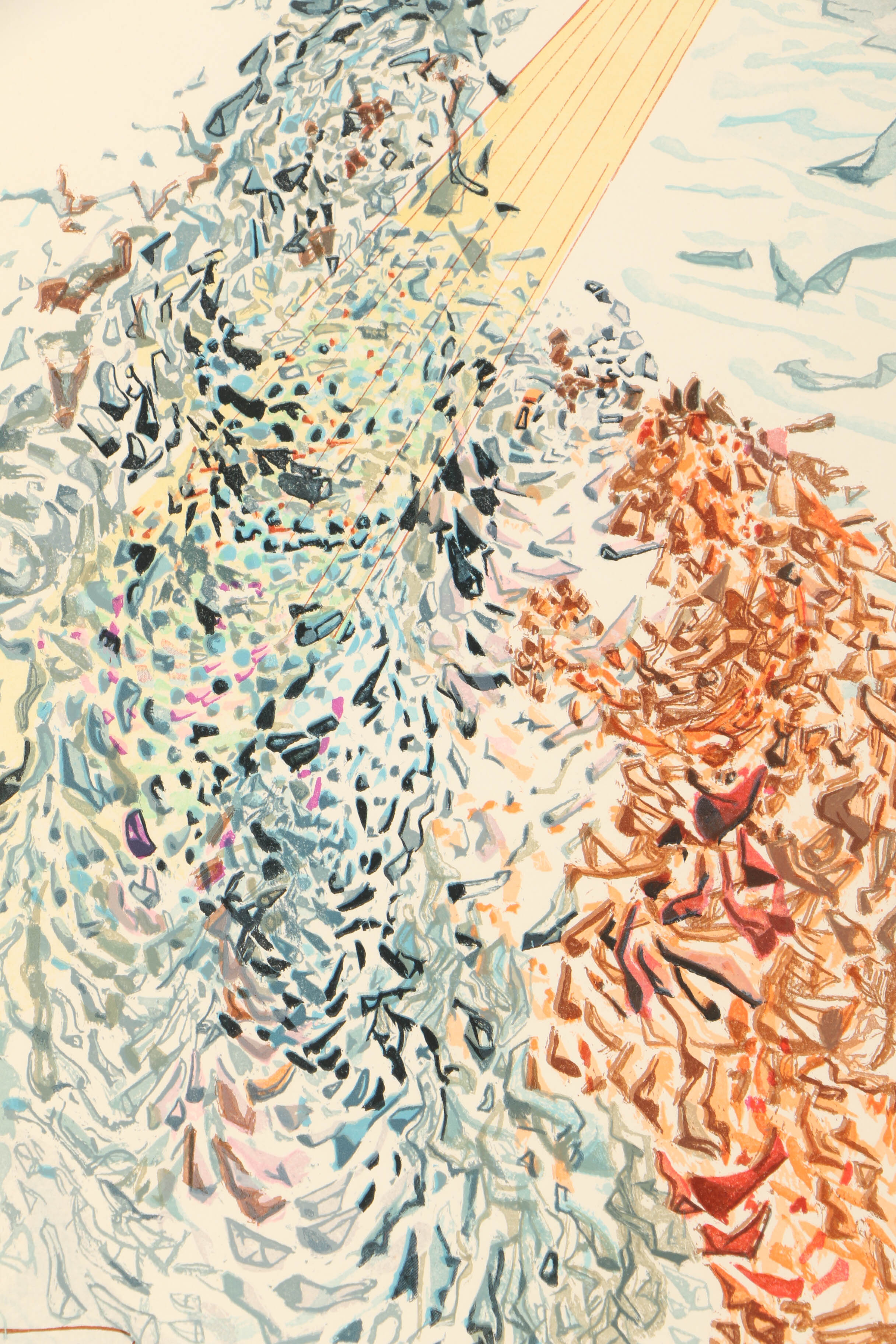 Salvador Dalí Wood Engraving "Paradiso Canto 11"