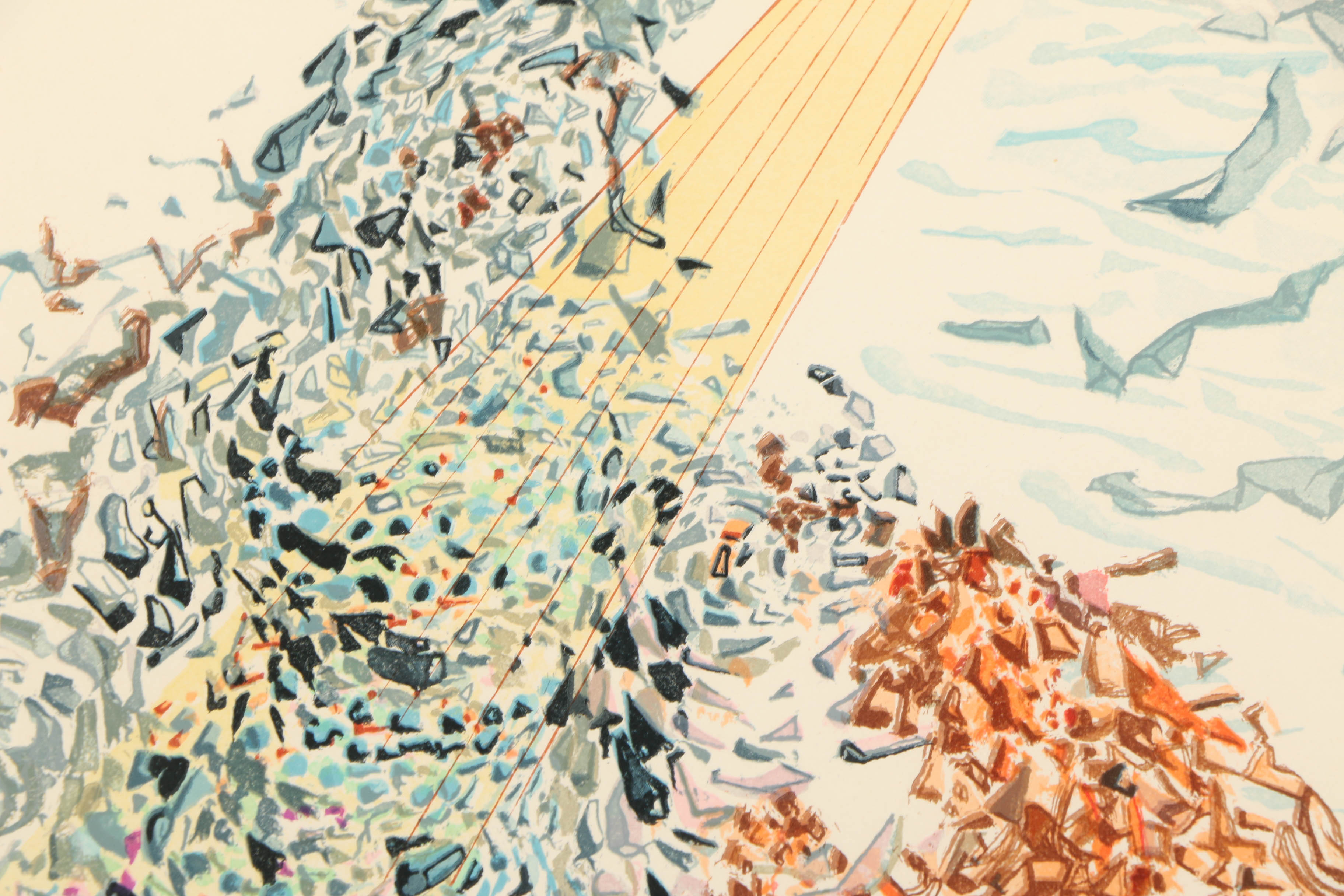 Salvador Dalí Wood Engraving "Paradiso Canto 11"