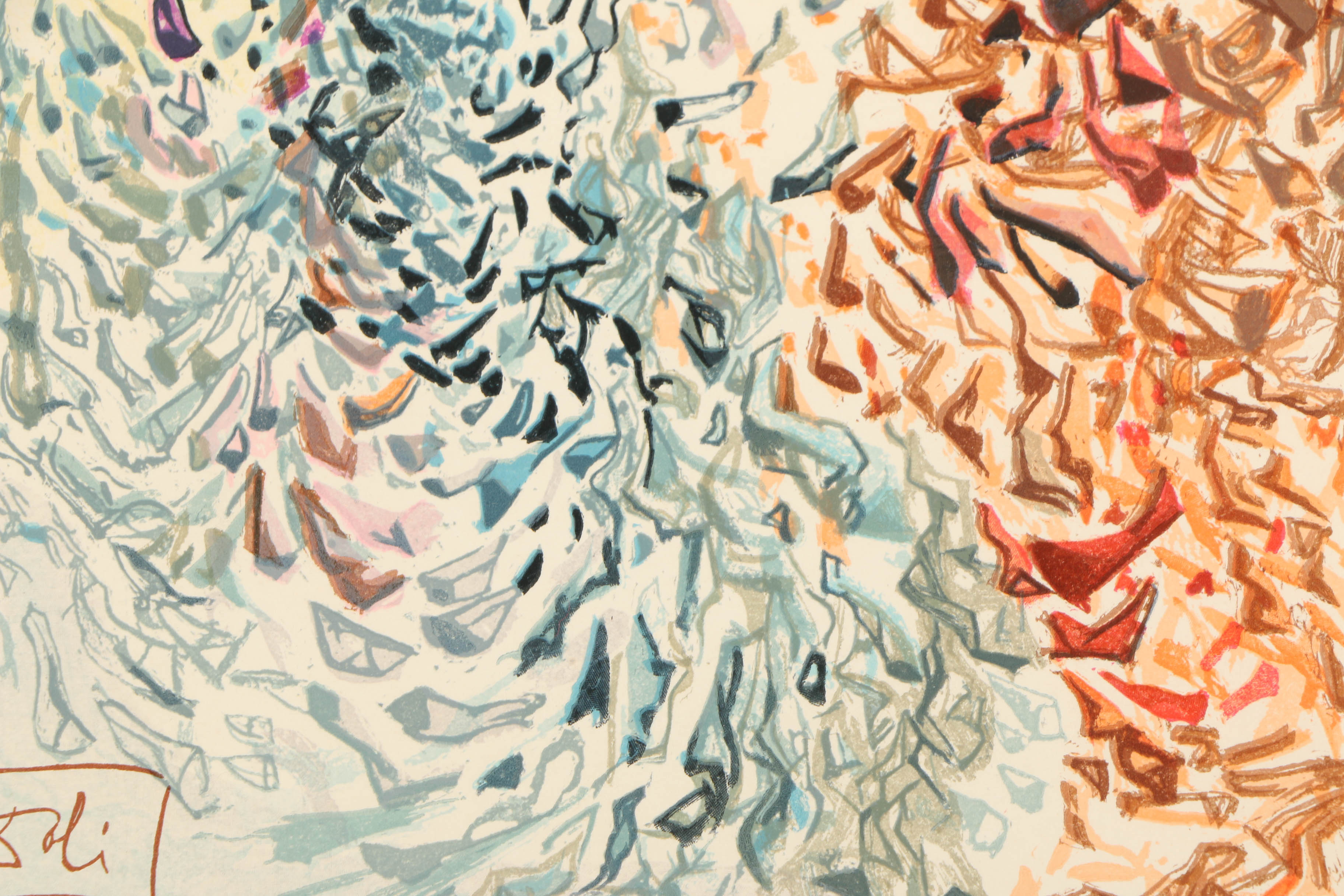 Salvador Dalí Wood Engraving "Paradiso Canto 11"