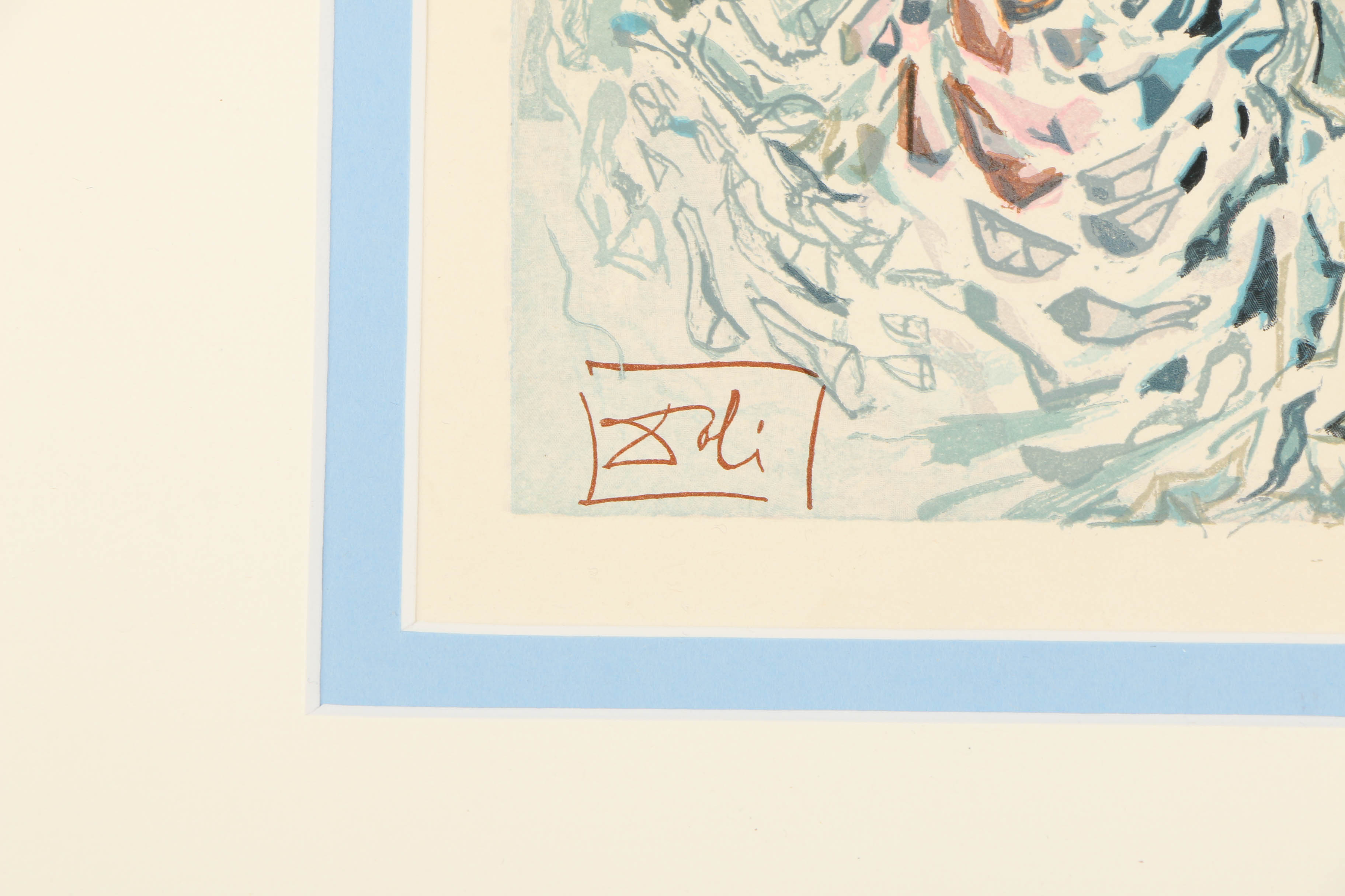 Salvador Dalí Wood Engraving "Paradiso Canto 11"