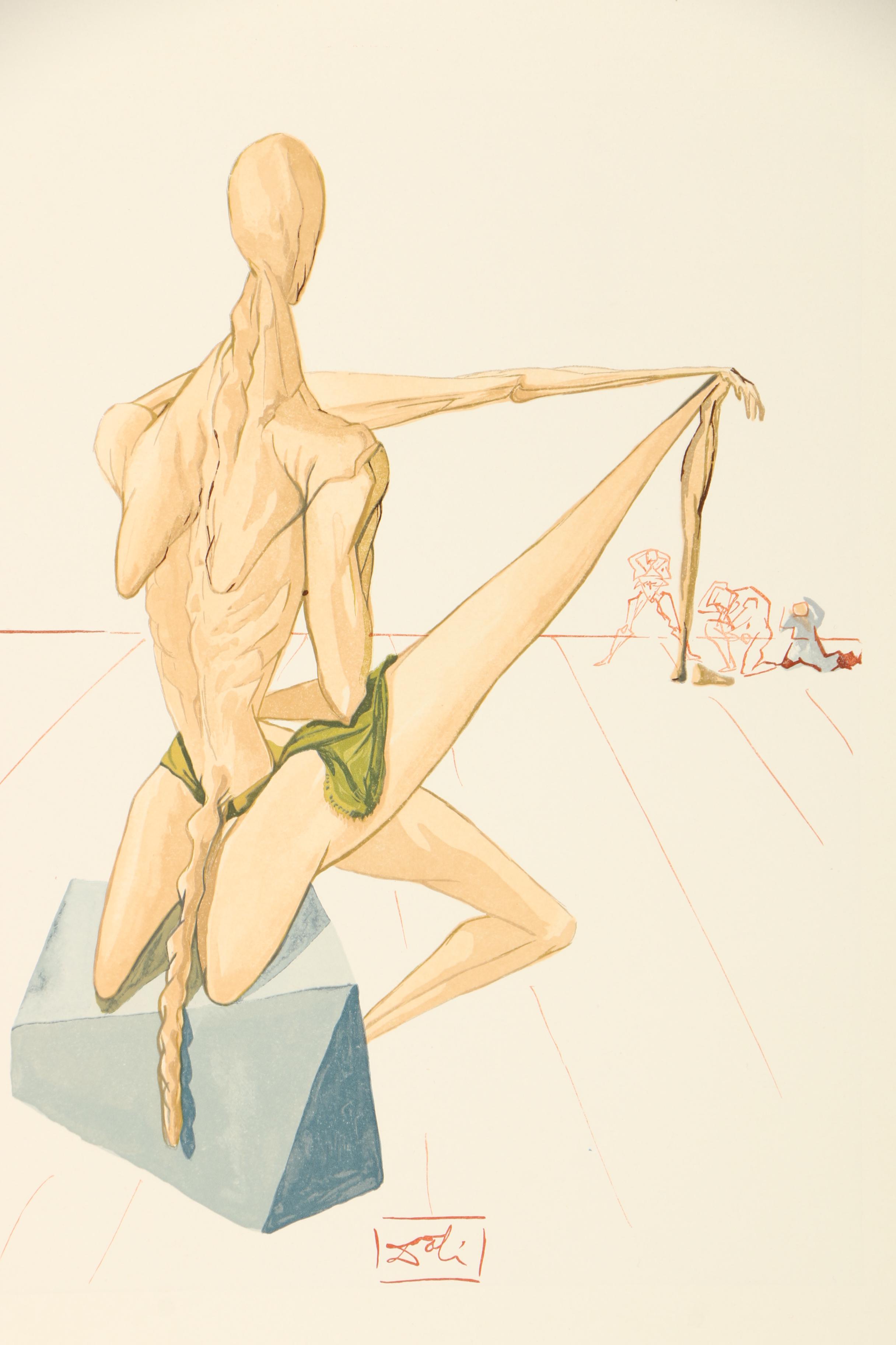 Salvador Dali Wood Engraving "Hell Canto 5"