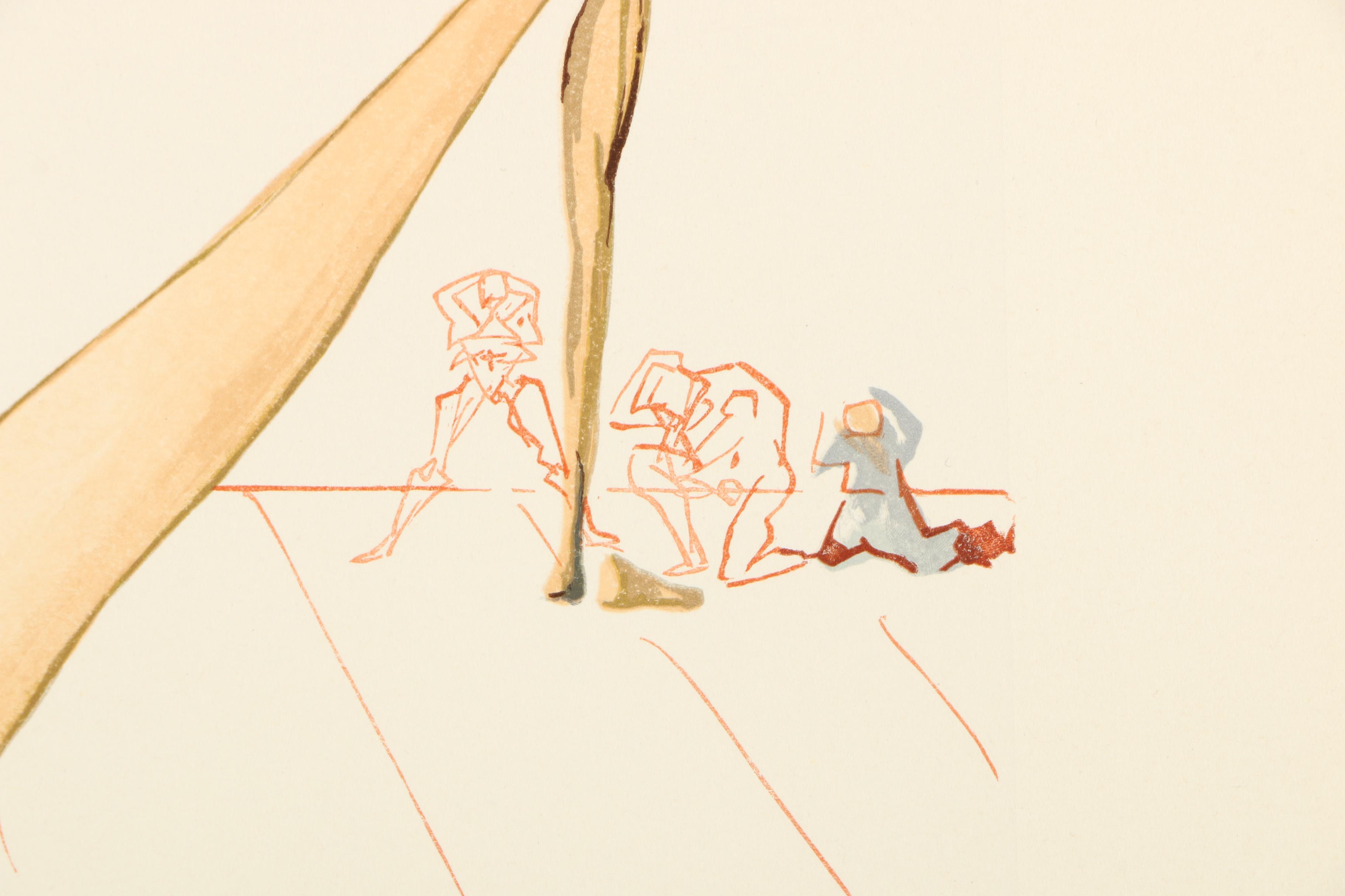 Salvador Dali Wood Engraving "Hell Canto 5"