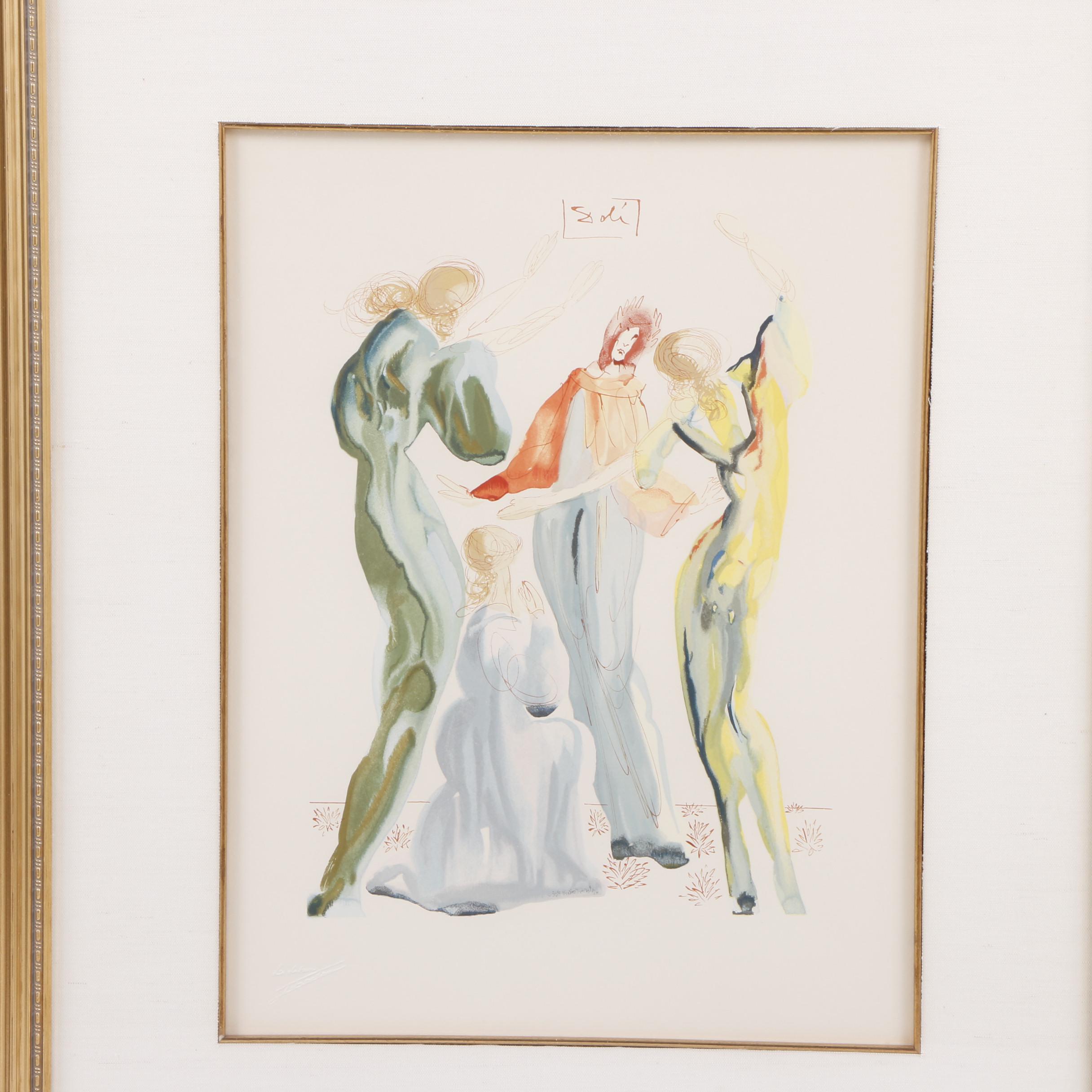 Salvador Dali Wood Engraving "La Danse"