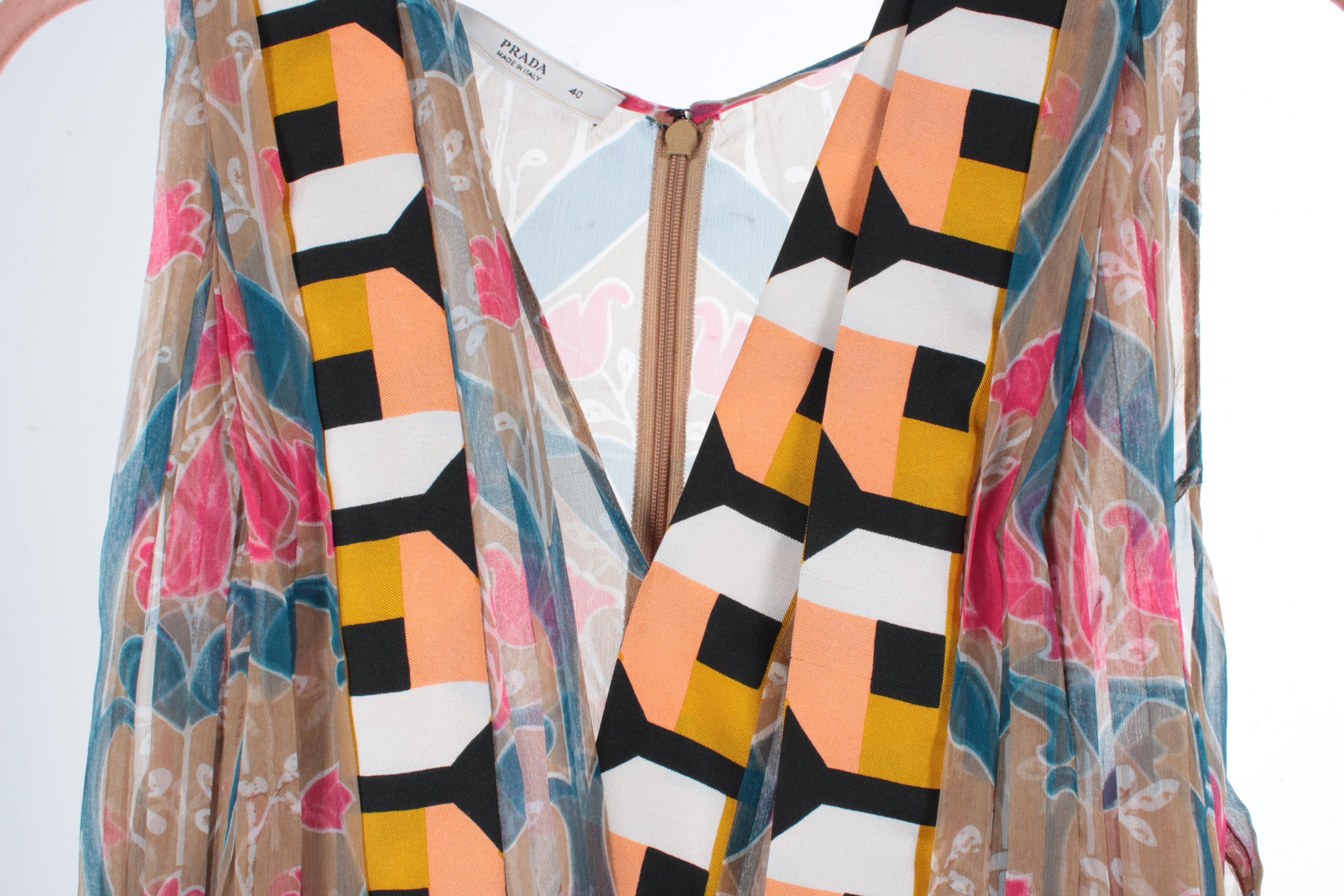 Women's Prada Mixed Print Dress