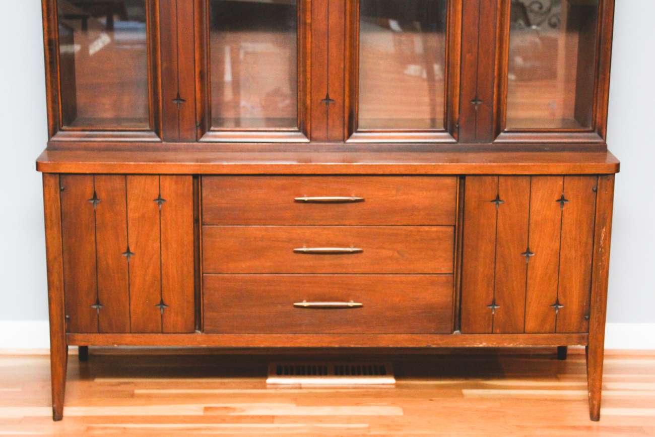 Mid Century Modern China Cabinet by Broyhill Furniture