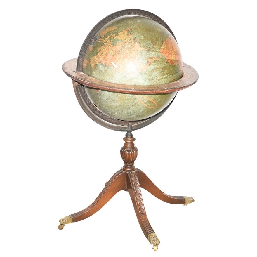 Vintage Terrestrial Floor Globe