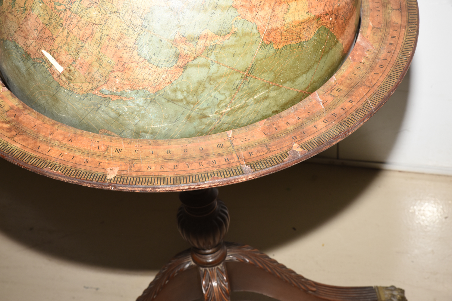 Vintage Terrestrial Floor Globe