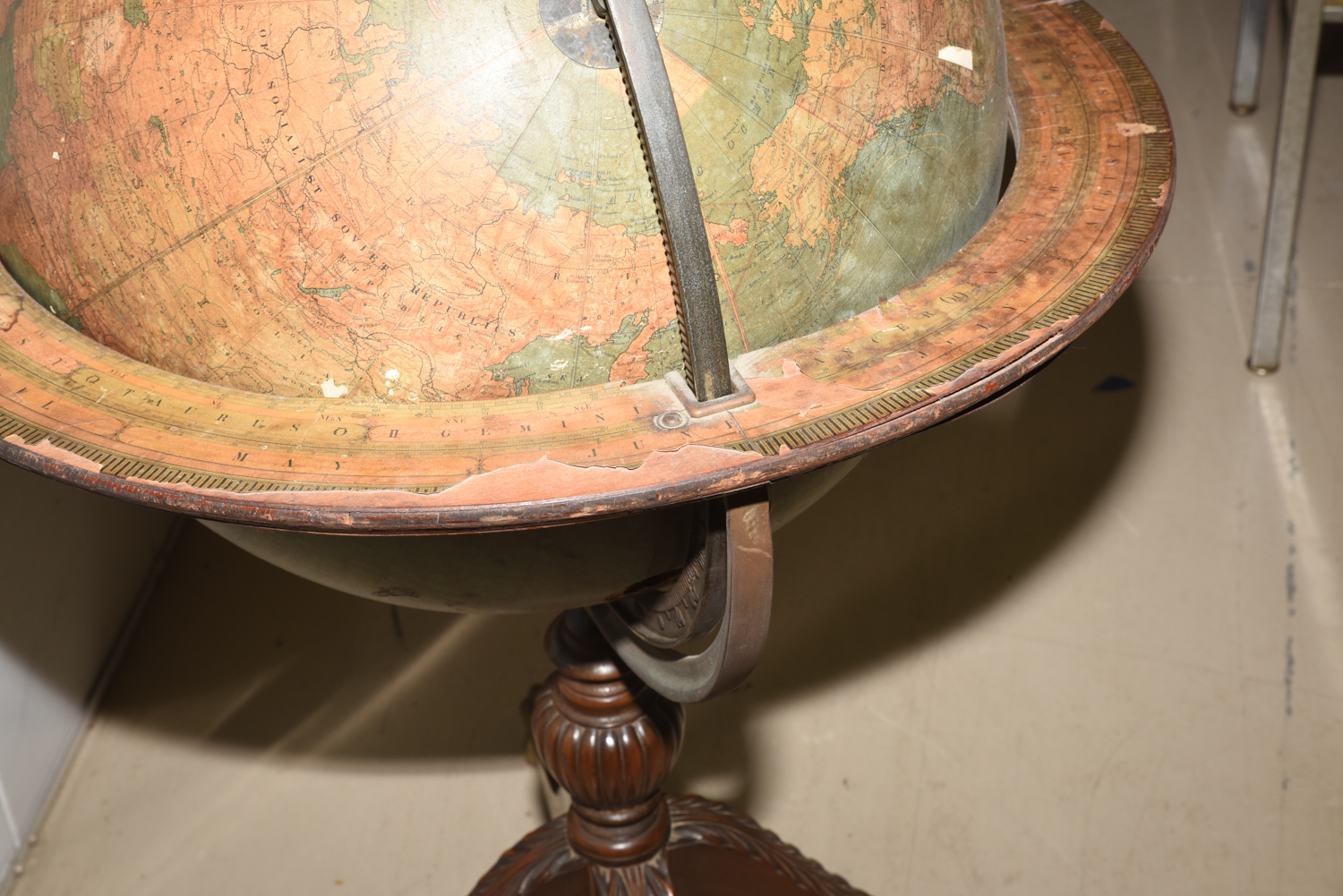 Vintage Terrestrial Floor Globe