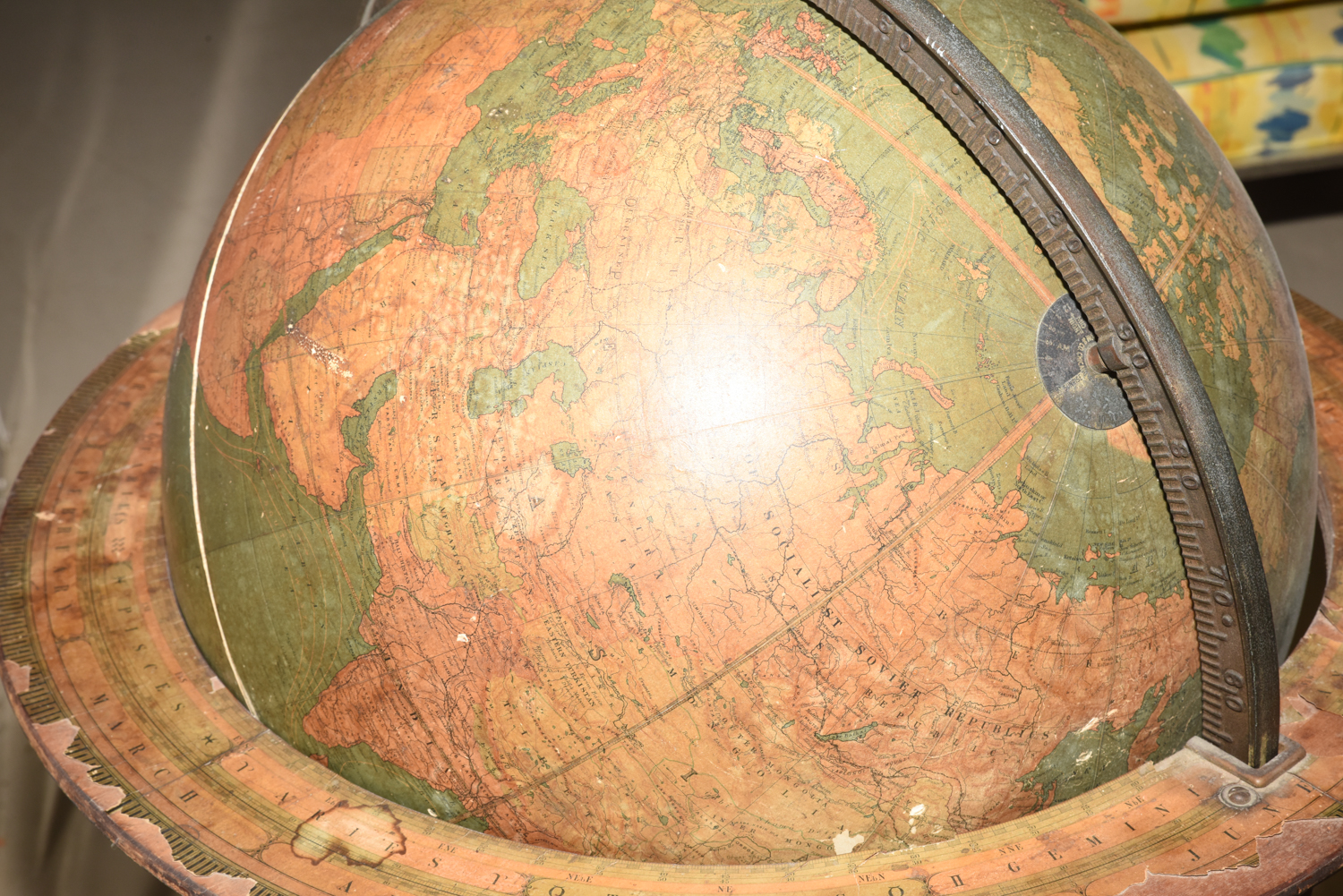 Vintage Terrestrial Floor Globe