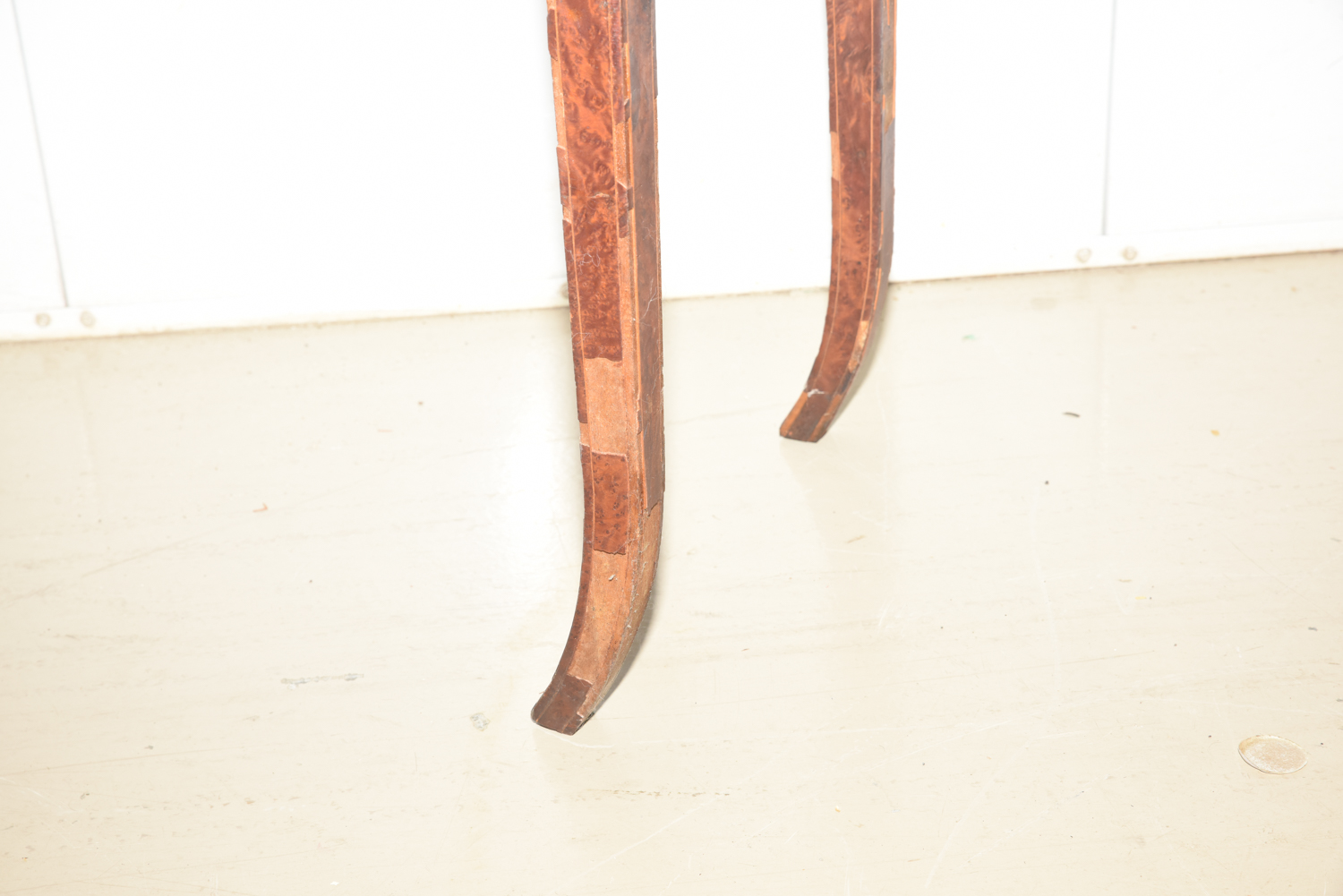 Antique Marquetry Backgammon Game Table