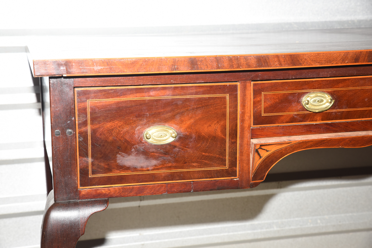 Georgian Style Flame Mahogany Writing Desk