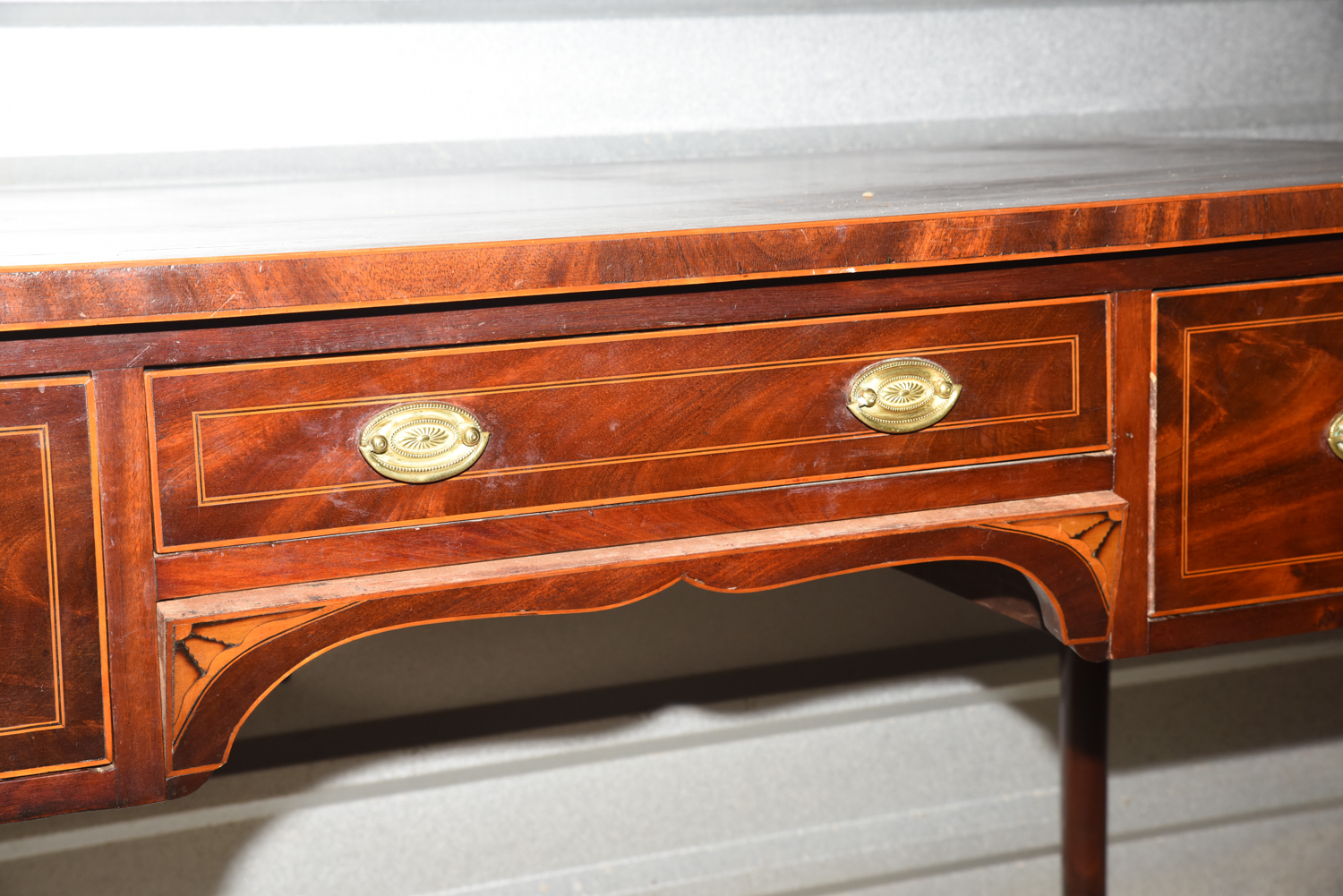 Georgian Style Flame Mahogany Writing Desk