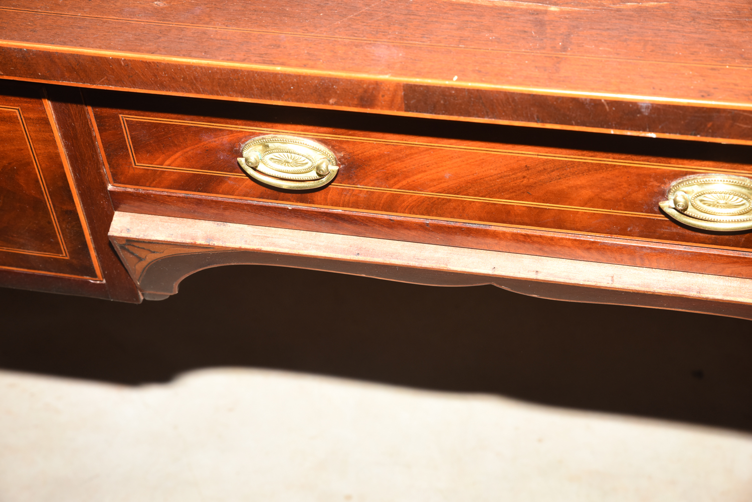 Georgian Style Flame Mahogany Writing Desk