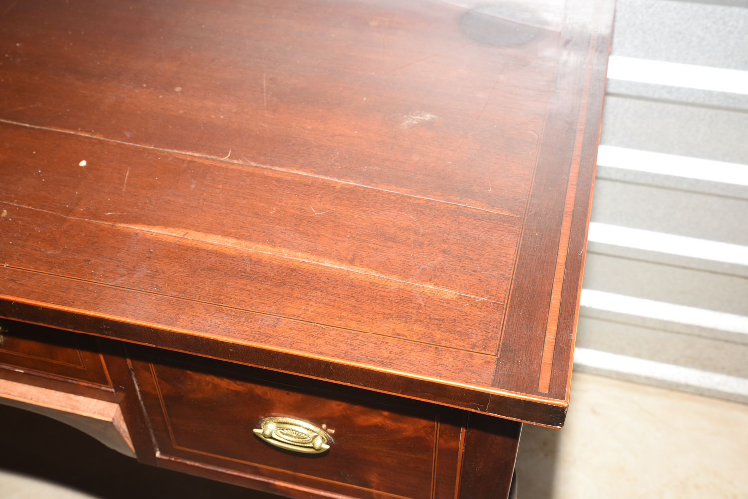 Georgian Style Flame Mahogany Writing Desk