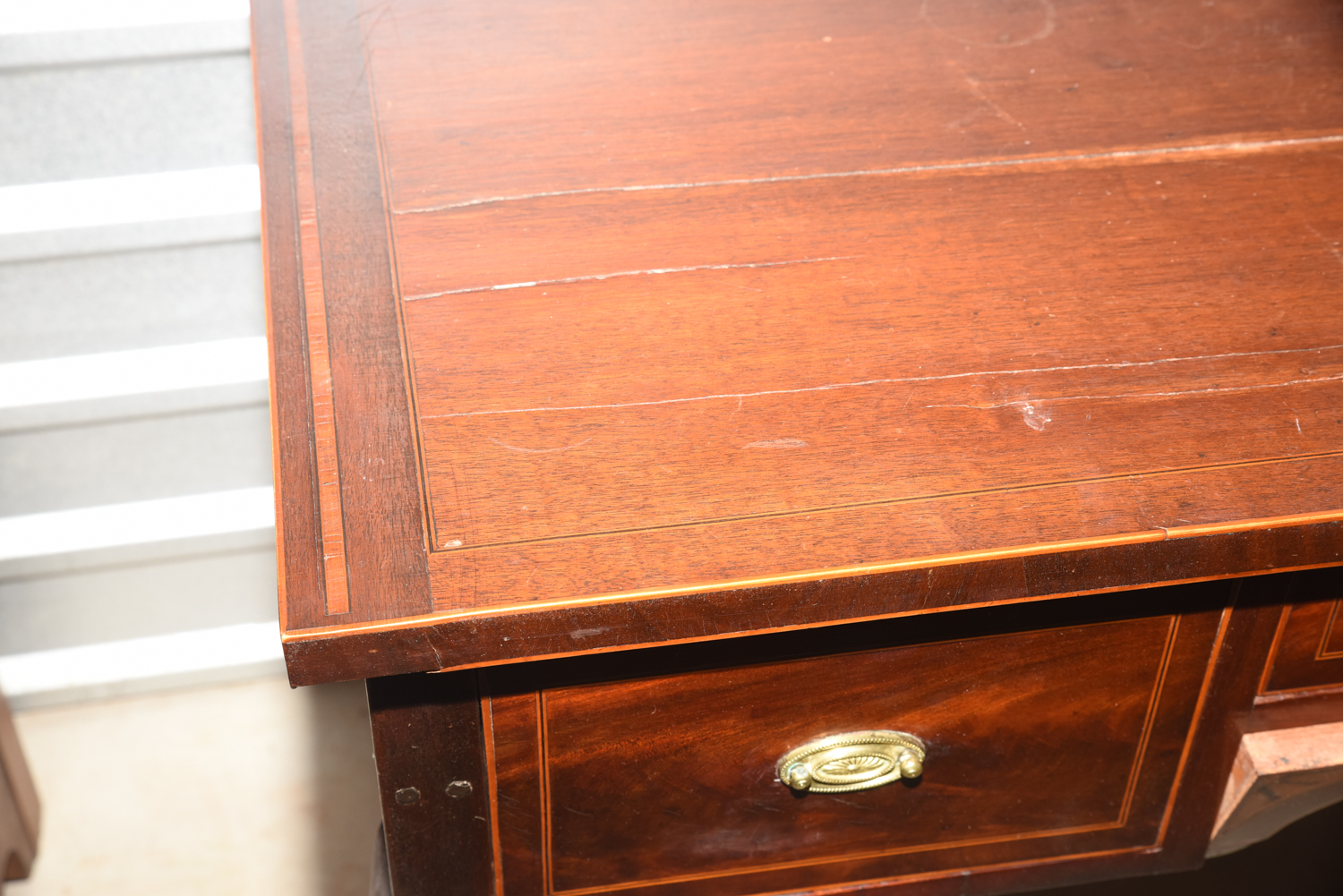 Georgian Style Flame Mahogany Writing Desk