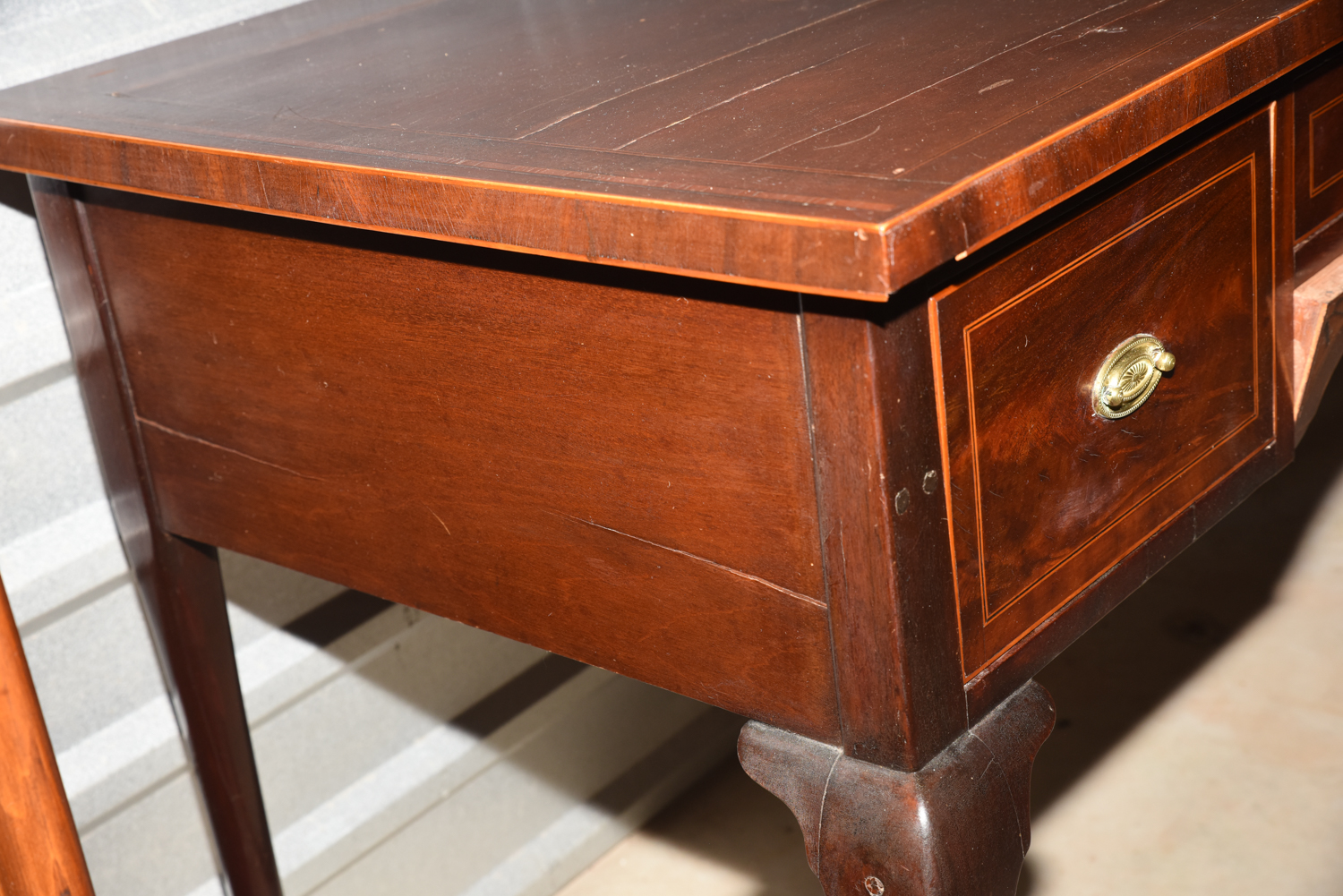 Georgian Style Flame Mahogany Writing Desk