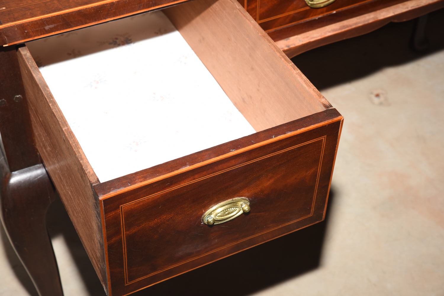 Georgian Style Flame Mahogany Writing Desk