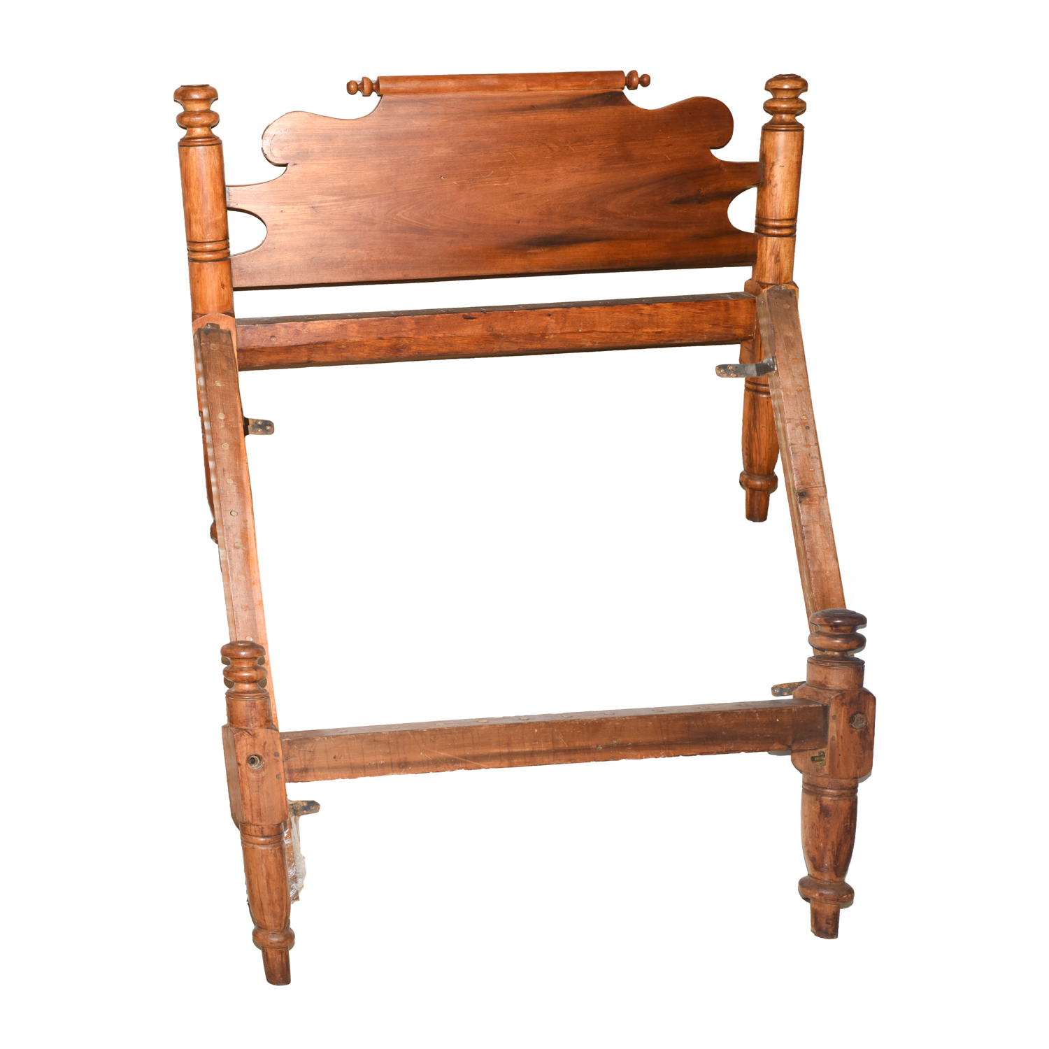 Antique 3/4 Size Poplar Converted Rope Bed