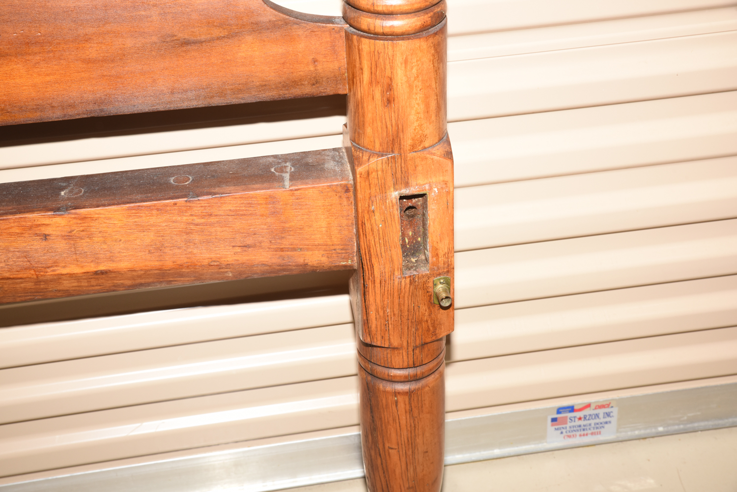 Antique 3/4 Size Poplar Converted Rope Bed