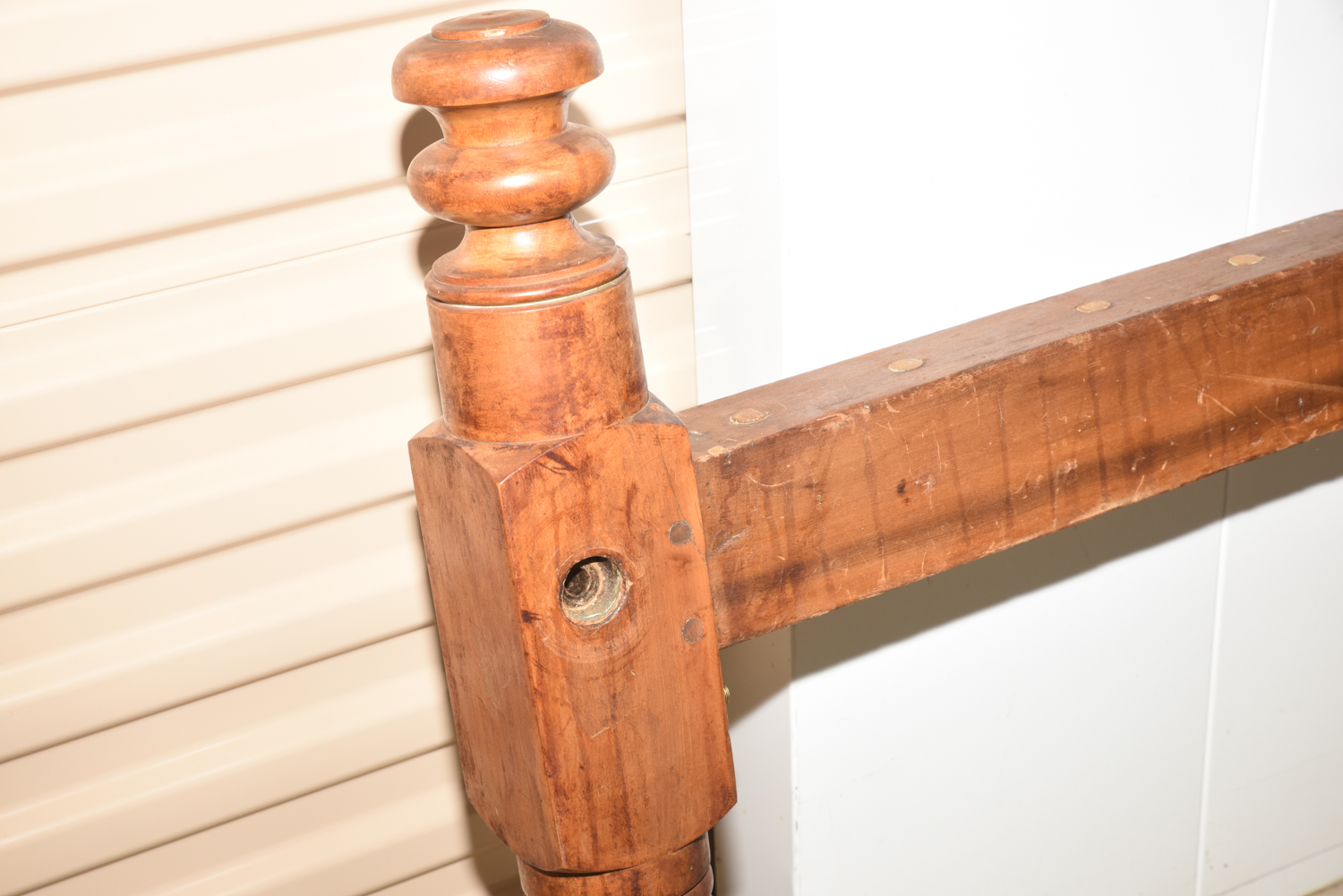 Antique 3/4 Size Poplar Converted Rope Bed