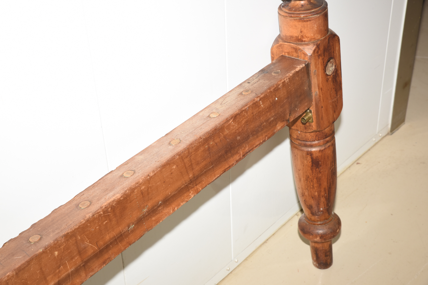 Antique 3/4 Size Poplar Converted Rope Bed