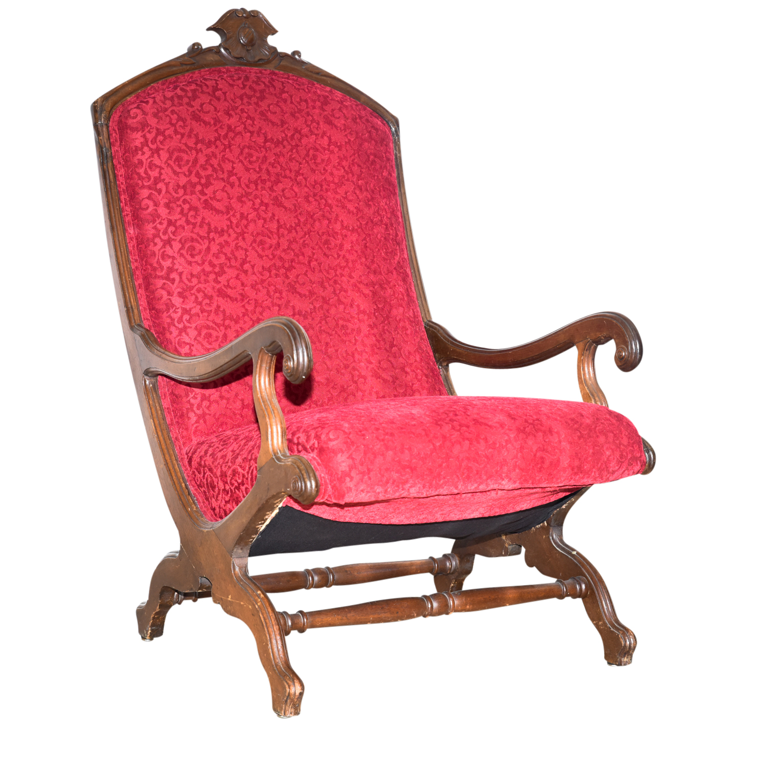 Antique American Classical Mahogany Armchair