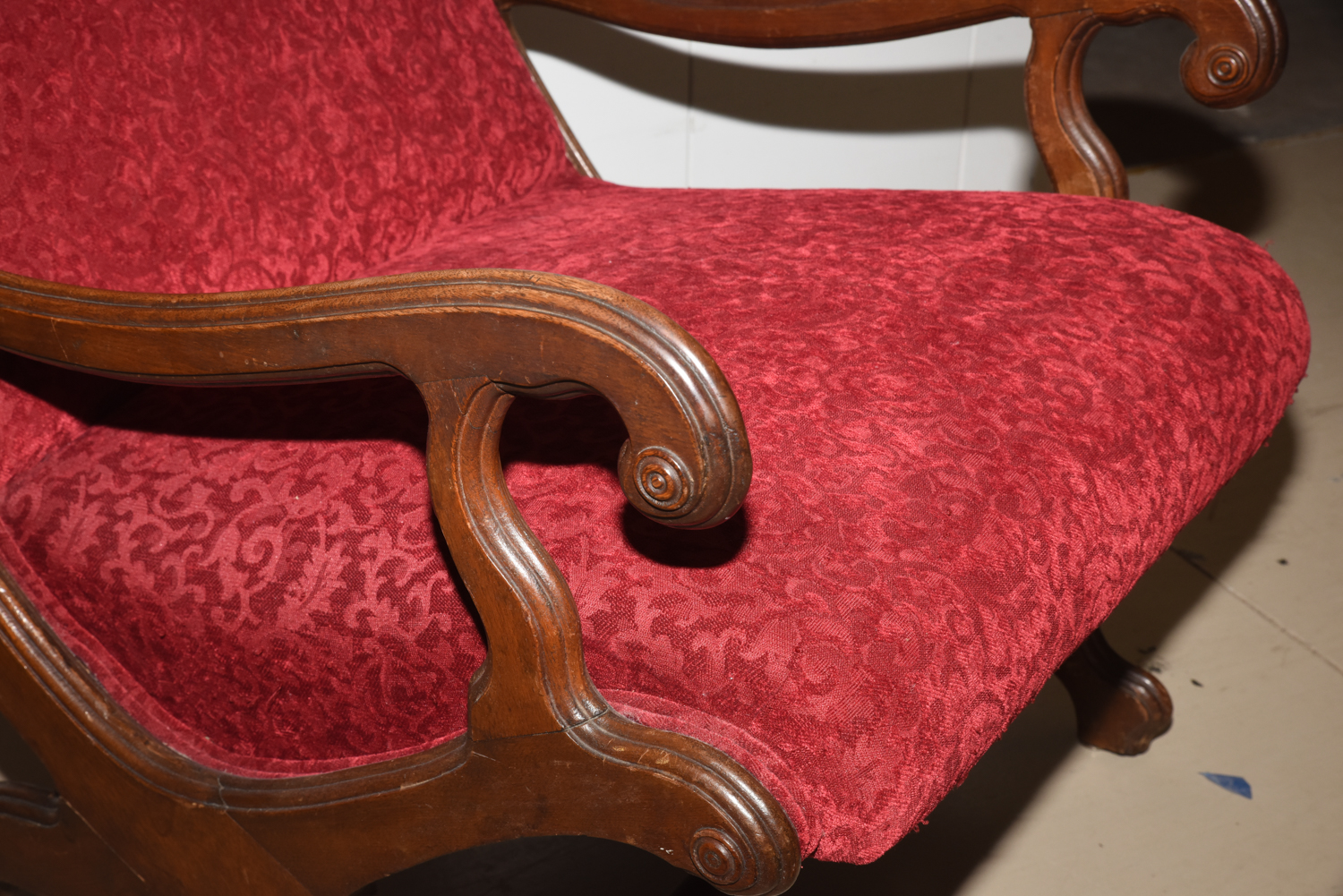 Antique American Classical Mahogany Armchair