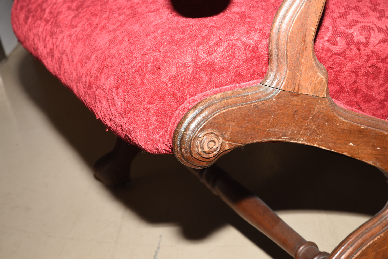 Antique American Classical Mahogany Armchair