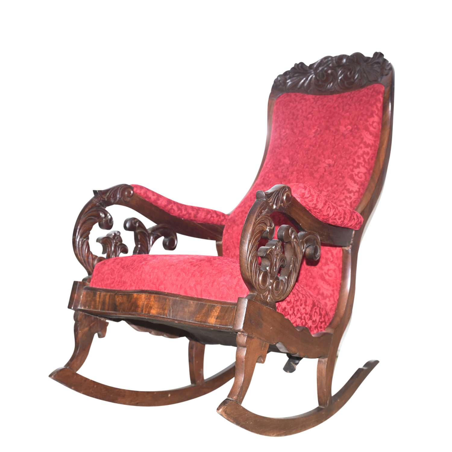 Antique American Classical Mahogany Rocker