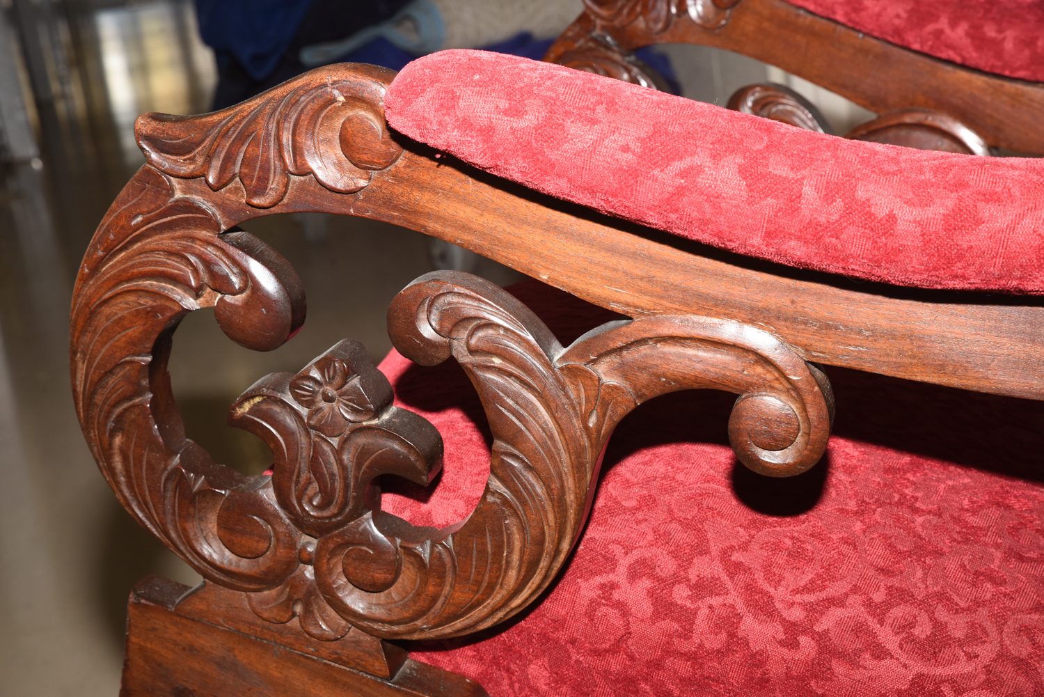 Antique American Classical Mahogany Rocker