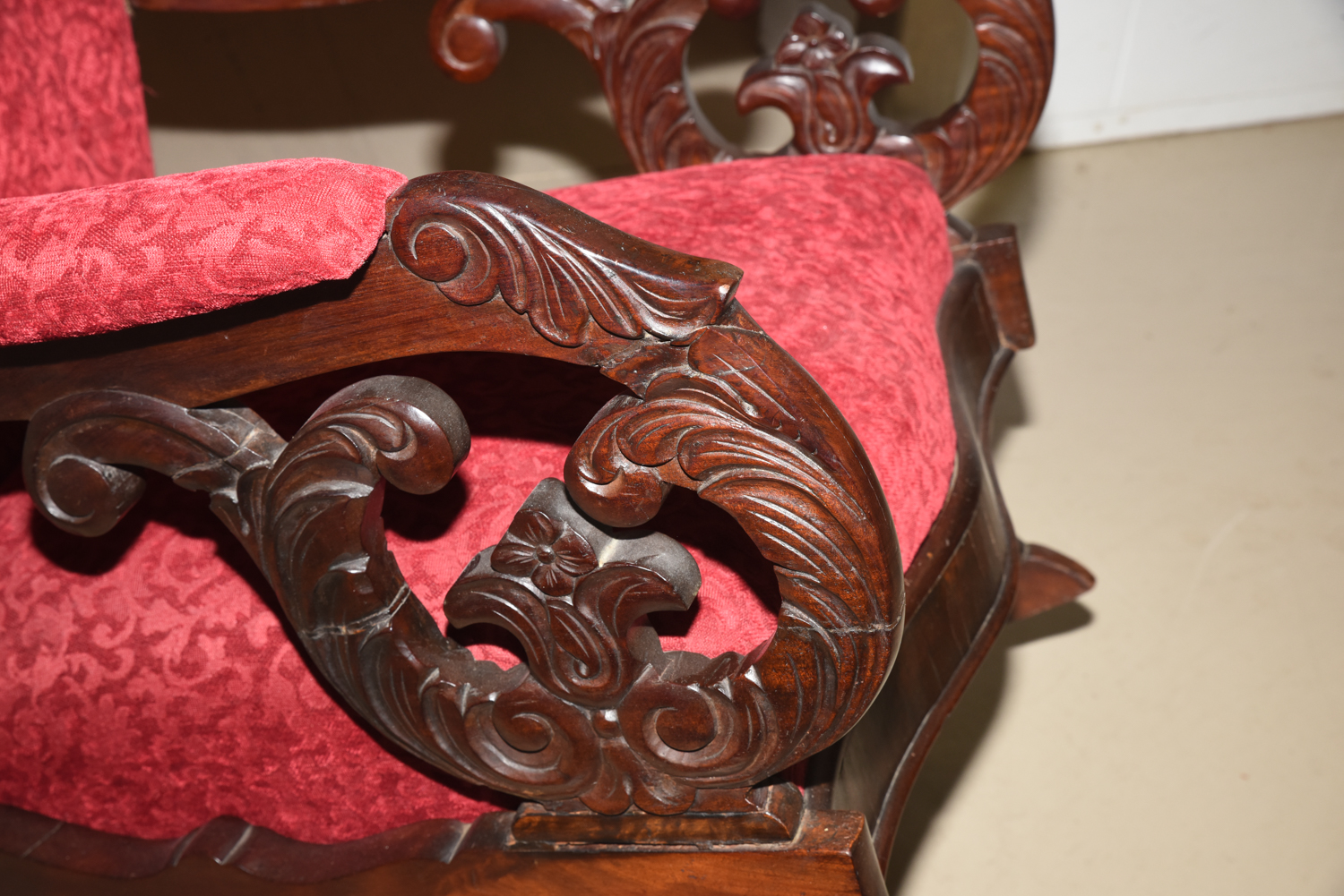 Antique American Classical Mahogany Rocker