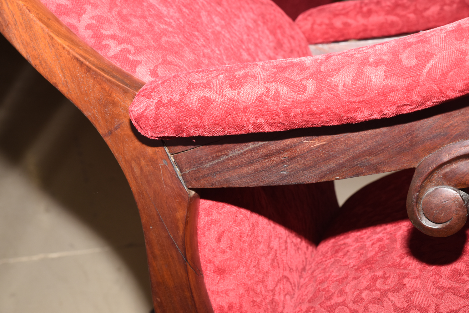 Antique American Classical Mahogany Rocker