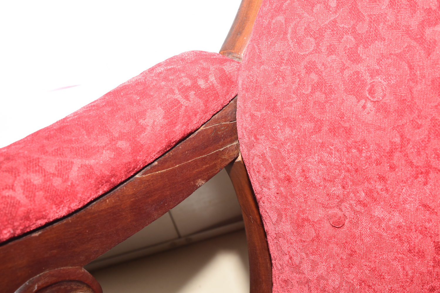 Antique American Classical Mahogany Rocker